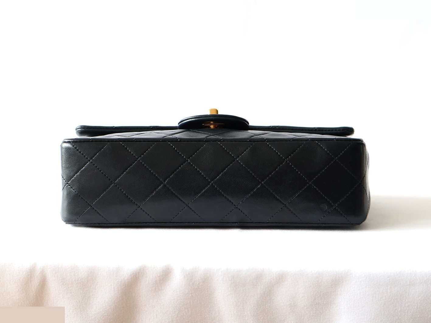 Matelassé 23 Lambskin Double Flap Double Chain Shoulder Bag, Black — view 5