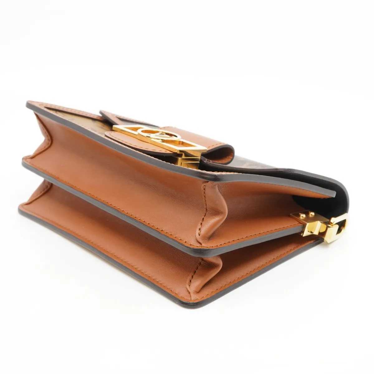 Monogram x Monogram Reverse Dauphine MINI M45959 RFID detected Brown Shoulder Bag Gold Hardware Odor — view 3