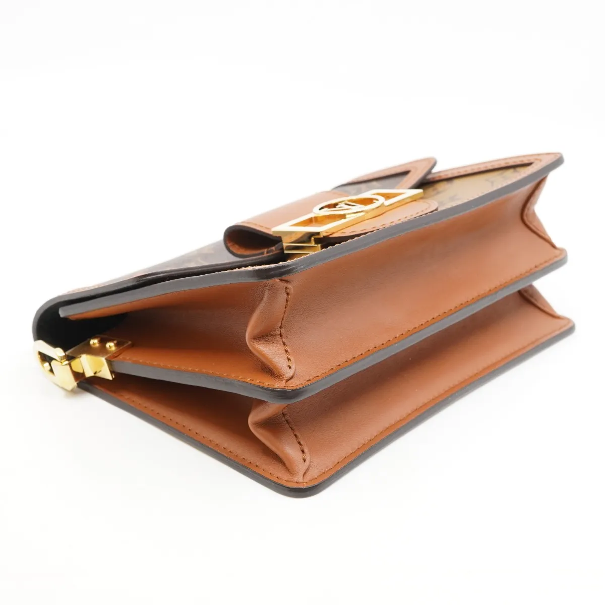 Monogram x Monogram Reverse Dauphine MINI M45959 RFID detected Brown Shoulder Bag Gold Hardware Odor — view 4