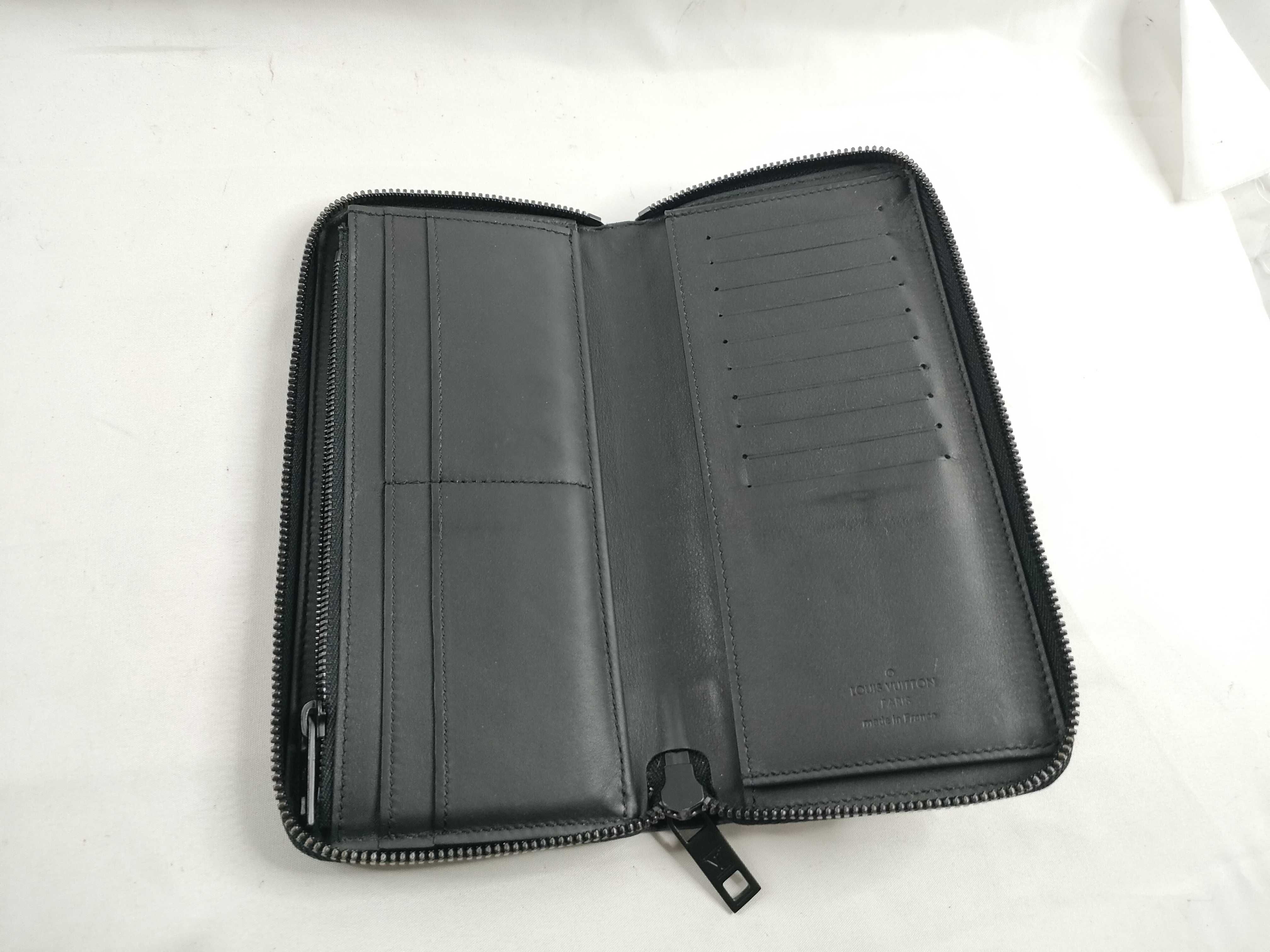 LV Aerogram Zippy Wallet M81743 Noir (Fiber Optic ID detected) Includes Box and Dust Bag — view 8