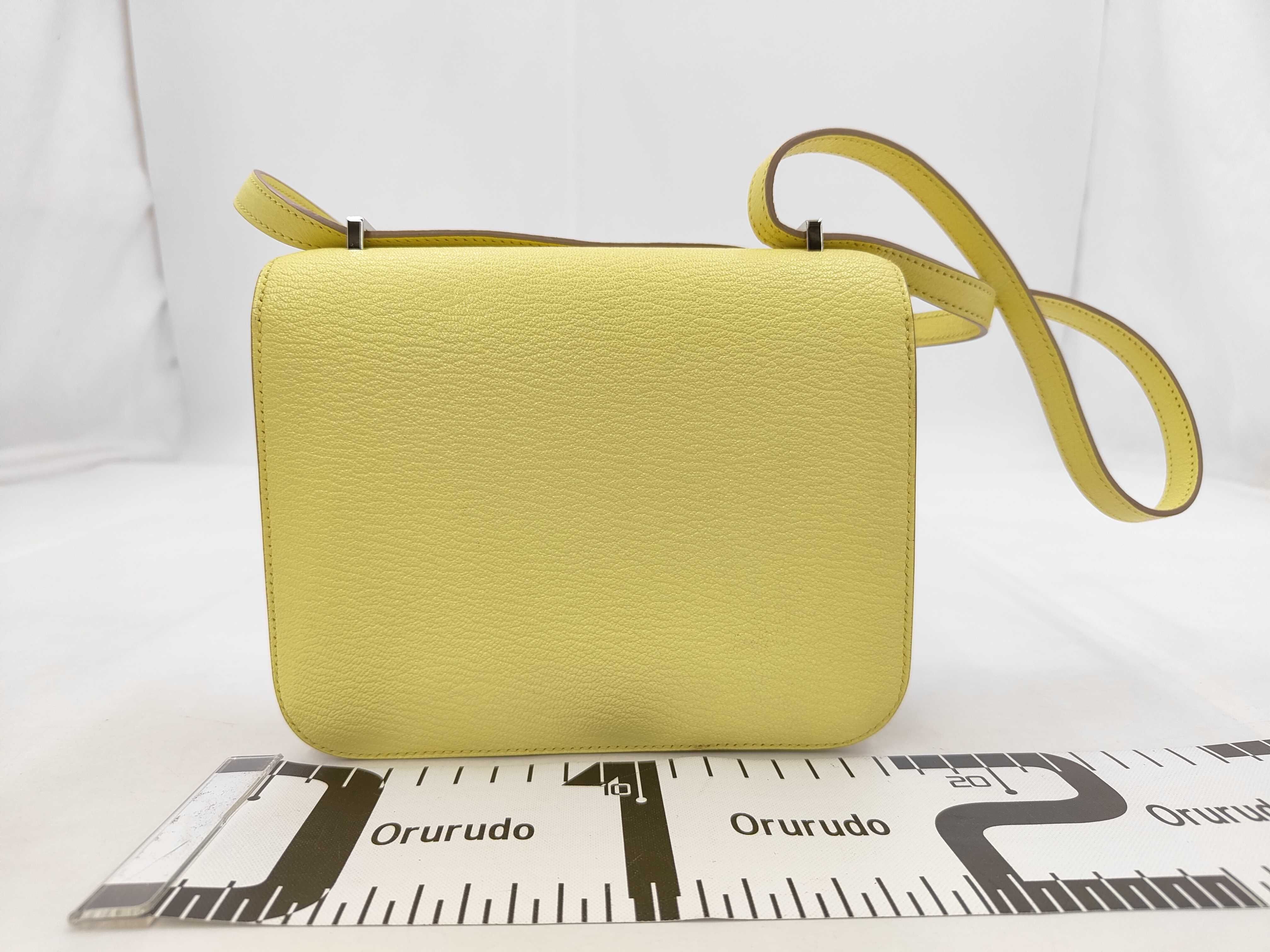 Constance Mini Chevre Limoncello Silver Hardware B Stamp Shoulder Bag — view 2