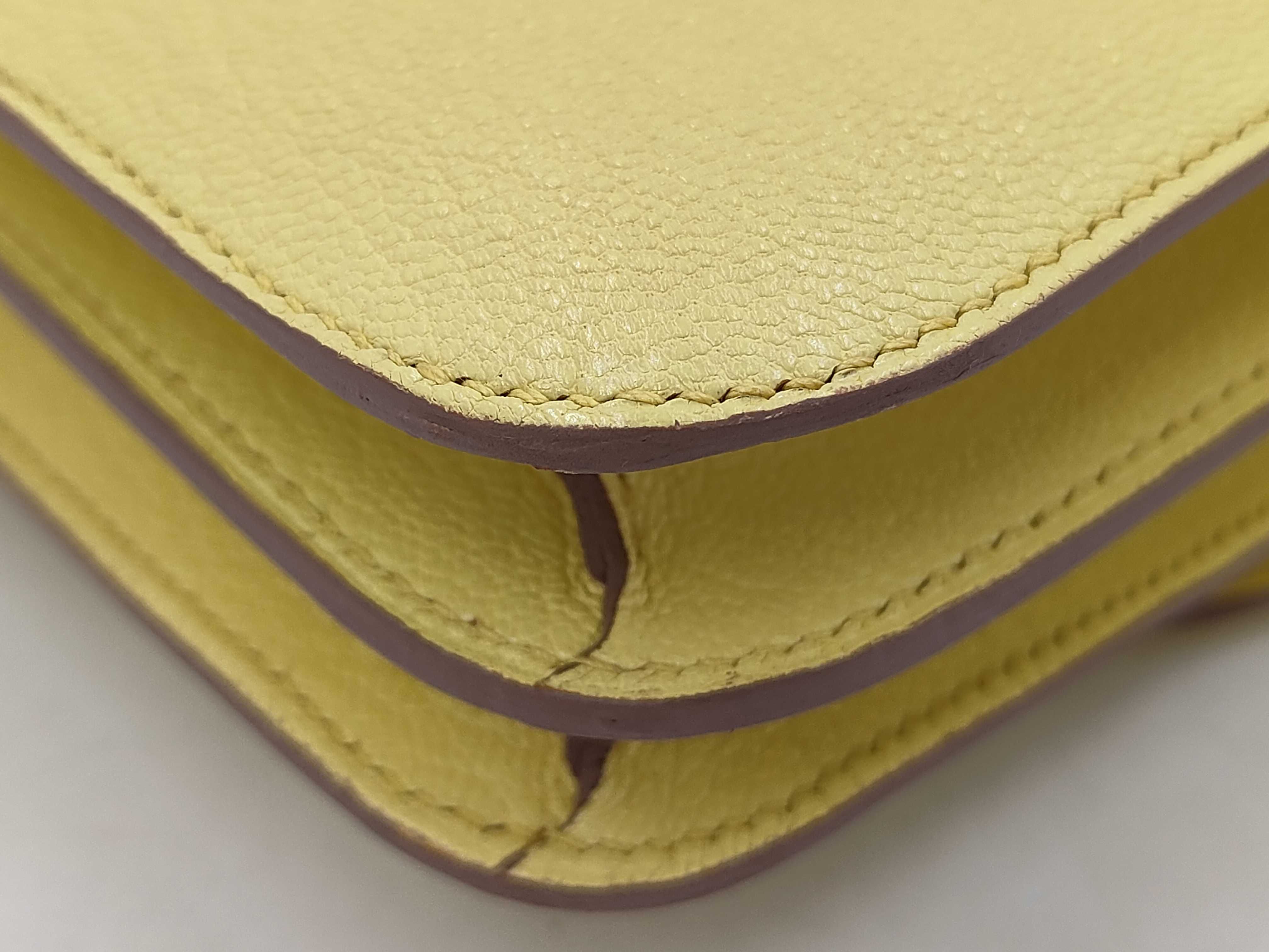 Constance Mini Chevre Limoncello Silver Hardware B Stamp Shoulder Bag — view 4