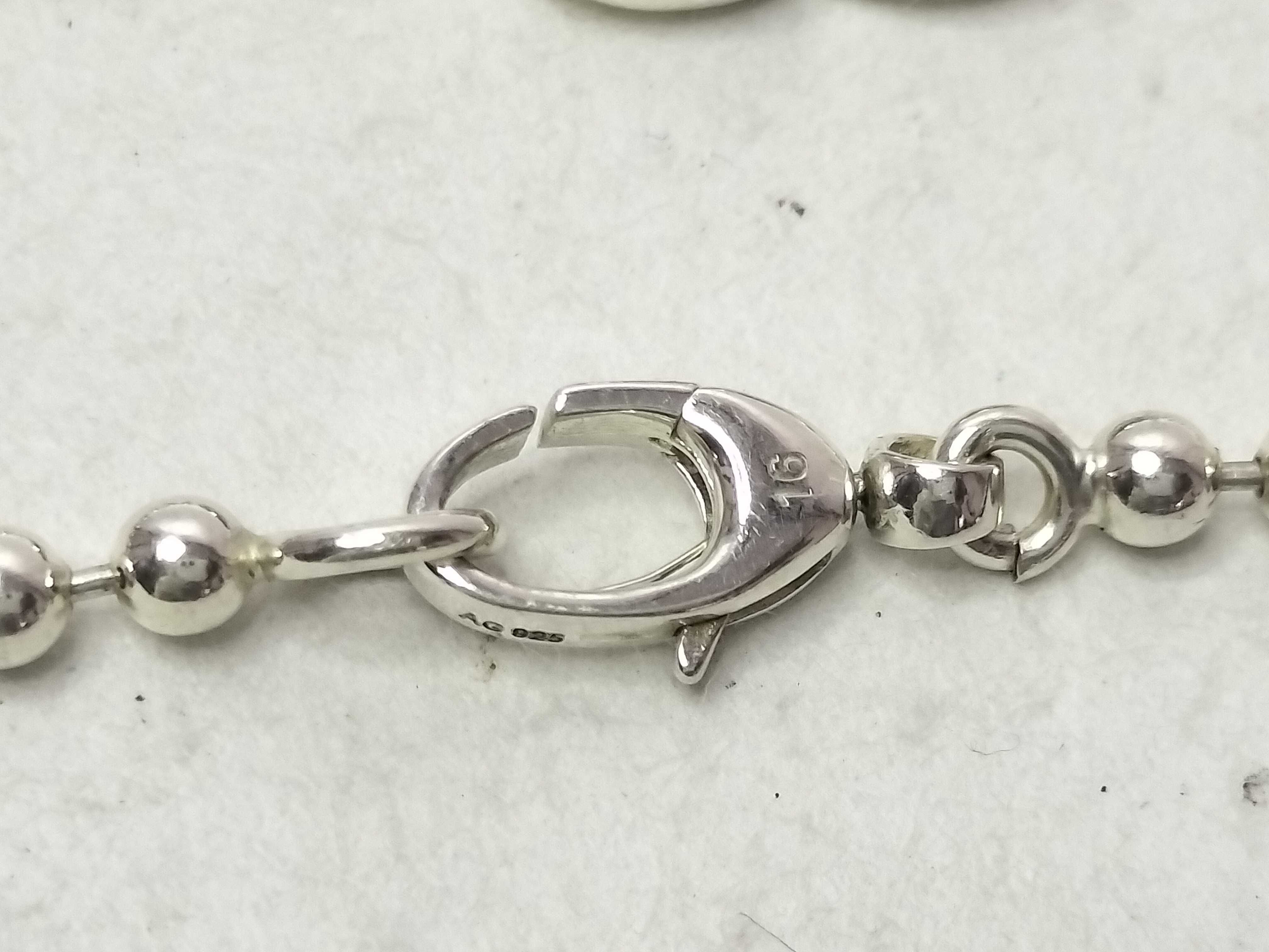 Ag925 Interlocking G Heart Ball Chain Bracelet 12.95g Accessories: Dust bag Bracelet/Bangle — view 8