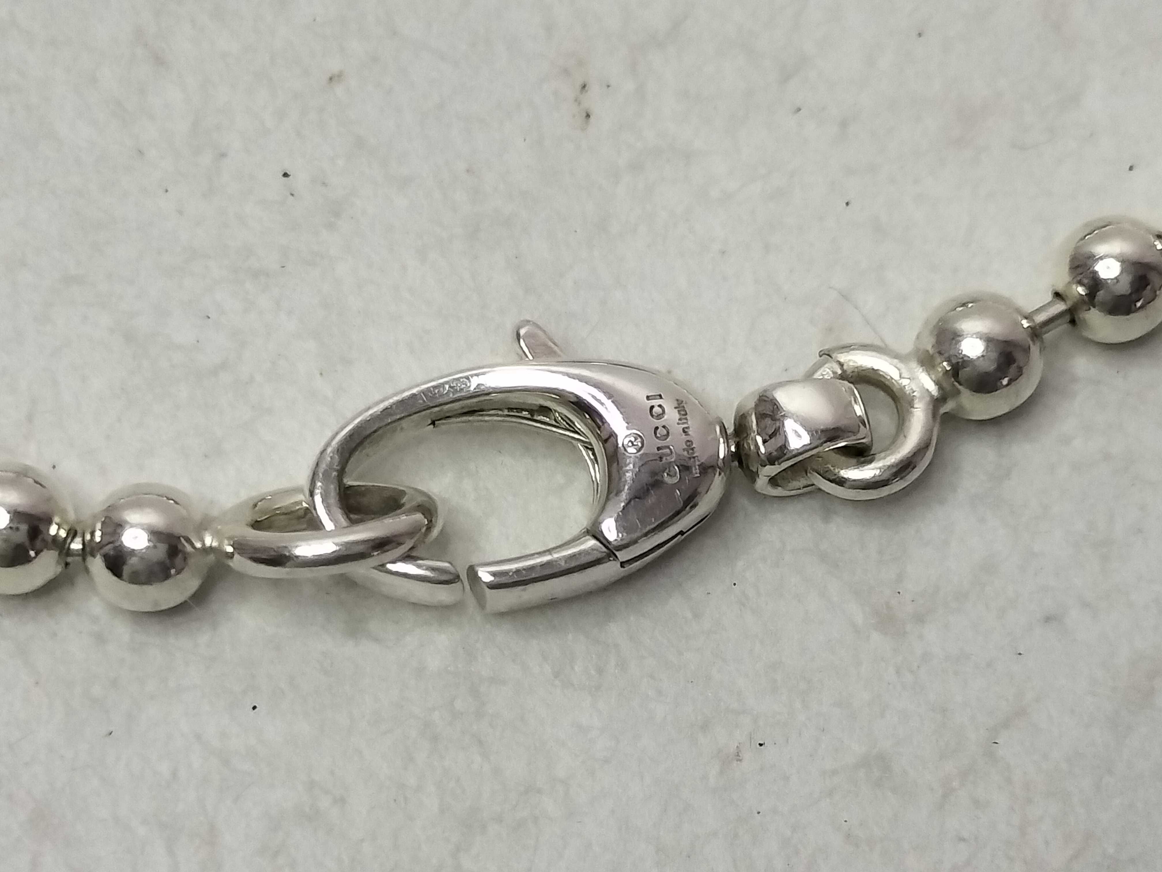 Ag925 Interlocking G Heart Ball Chain Bracelet 12.95g Accessories: Dust bag Bracelet/Bangle — view 10