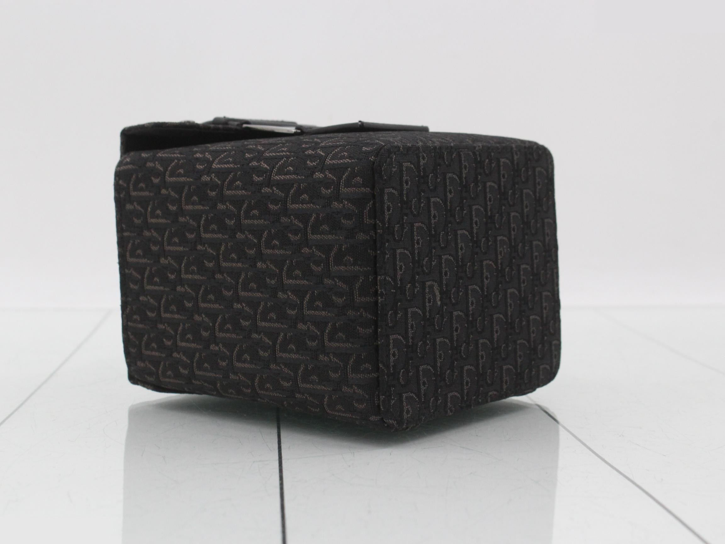 Trotter Street Chic Vanity Handbag, Canvas, Black — view 5