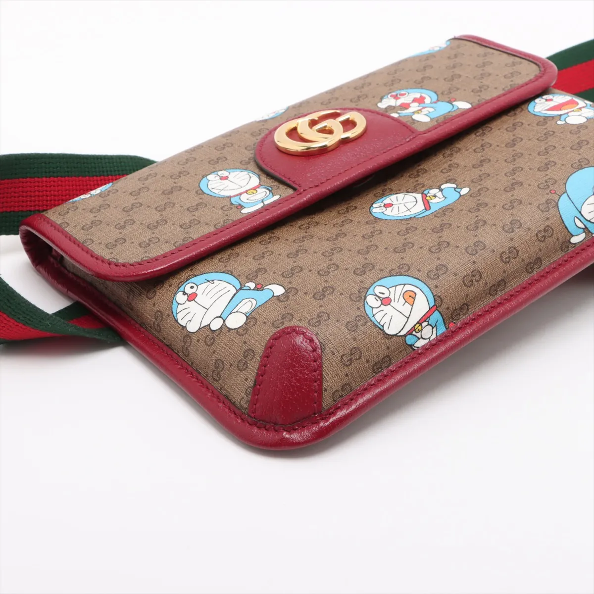 Doraemon x Gucci Mini GG Supreme PVC x Leather Body Bag Brown 647817 — view 4