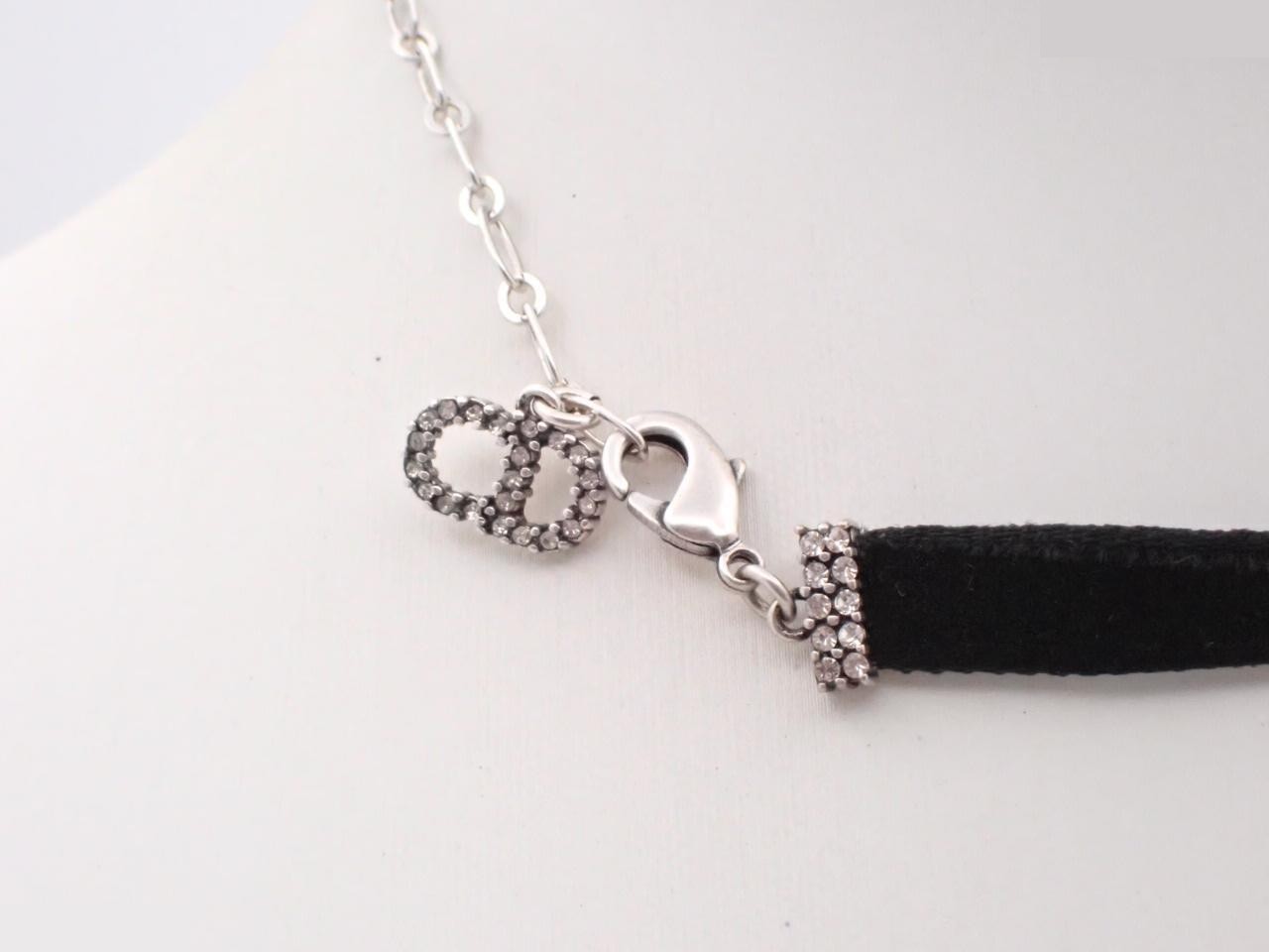 J'ADIOR choker with rhinestones, neck circumference approximately 36cm. — view 2