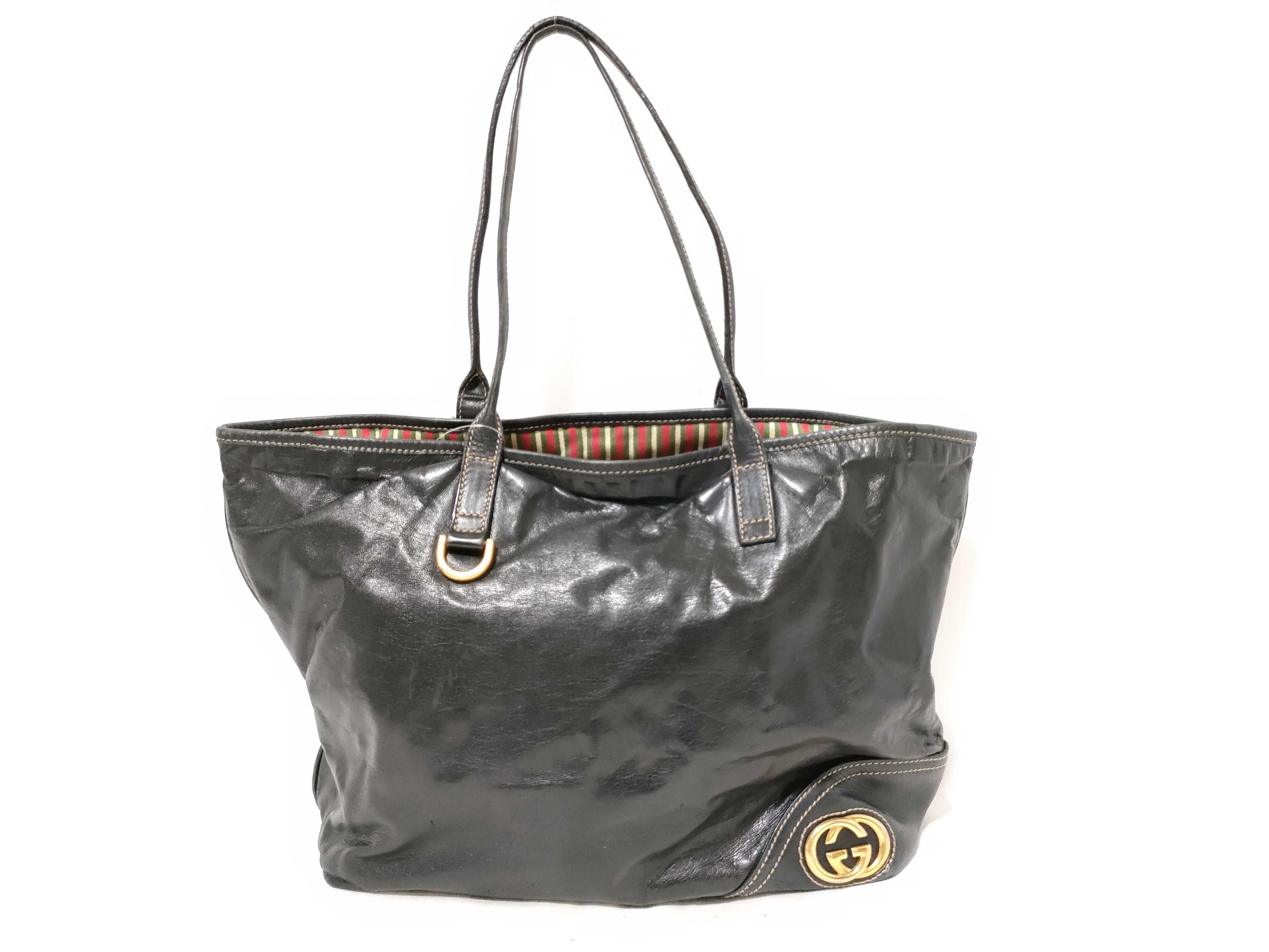 169945 486623 GG Logo Black Tote Bag