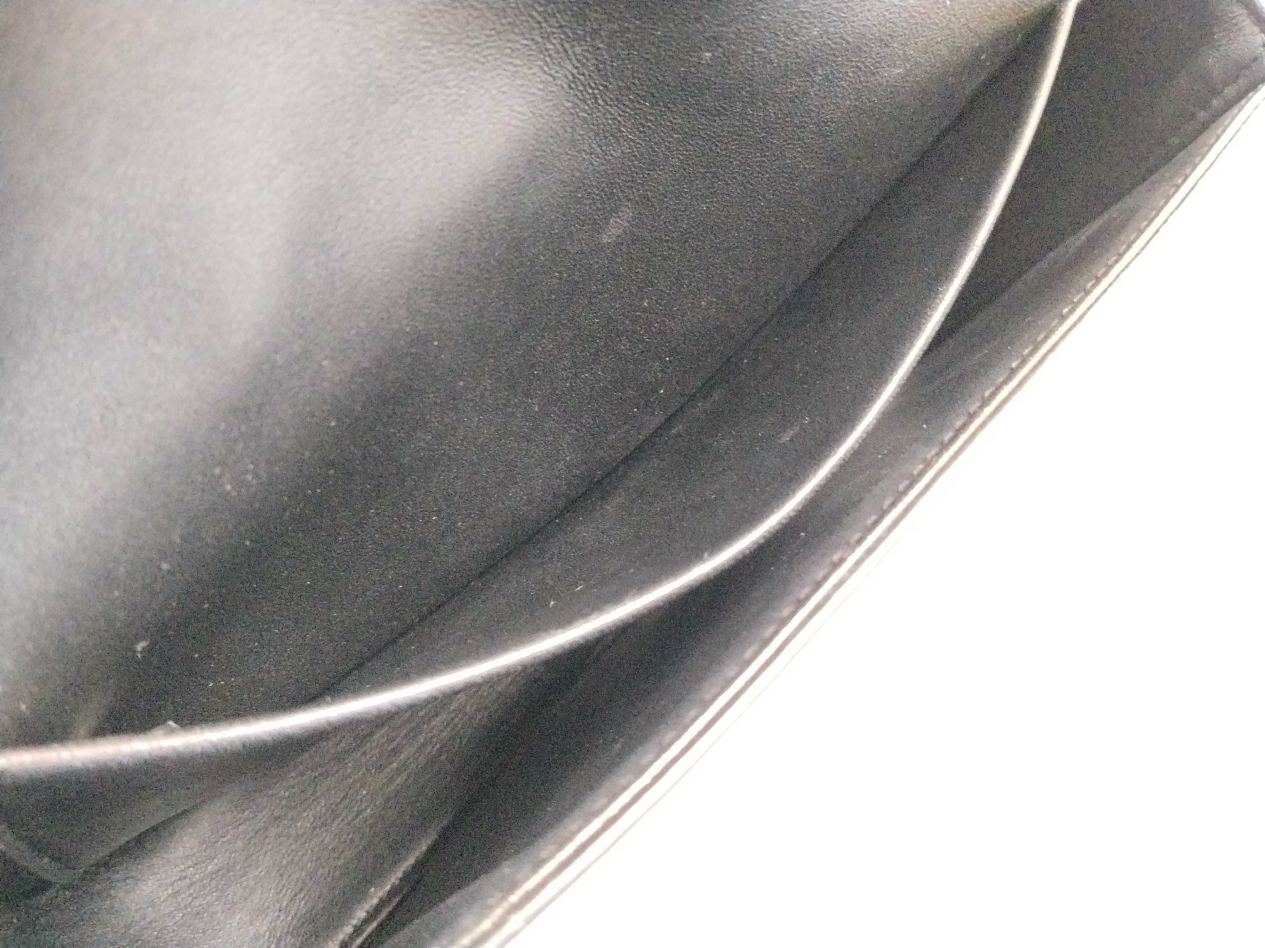 Triomphe Chain Shoulder Bag, Black Leather Shoulder Bag — view 12