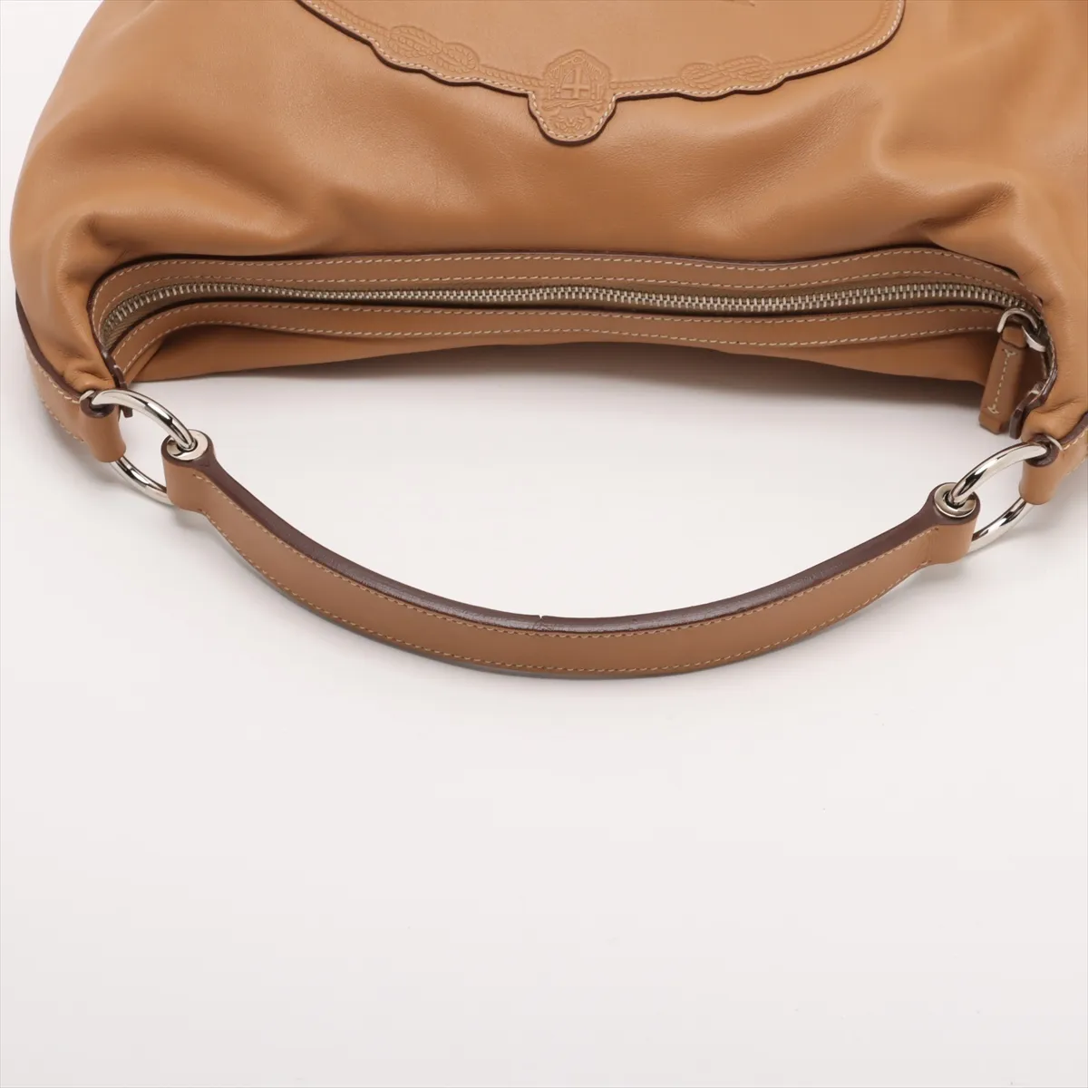 Leather Shoulder Bag, Brown BR3336 — view 5