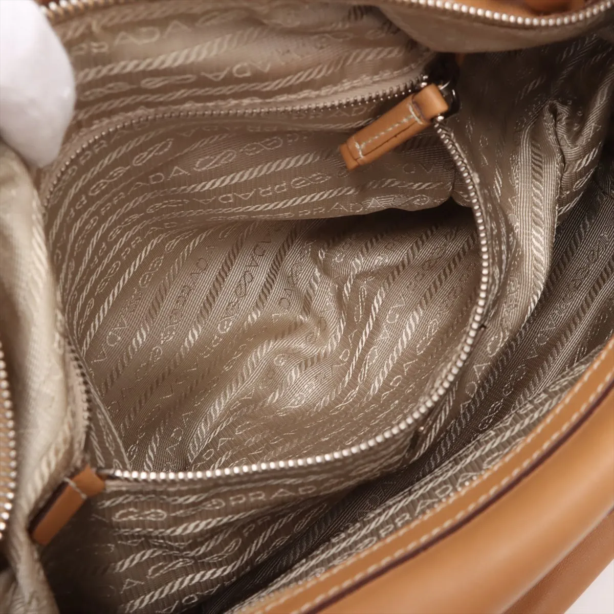 Leather Shoulder Bag, Brown BR3336 — view 8