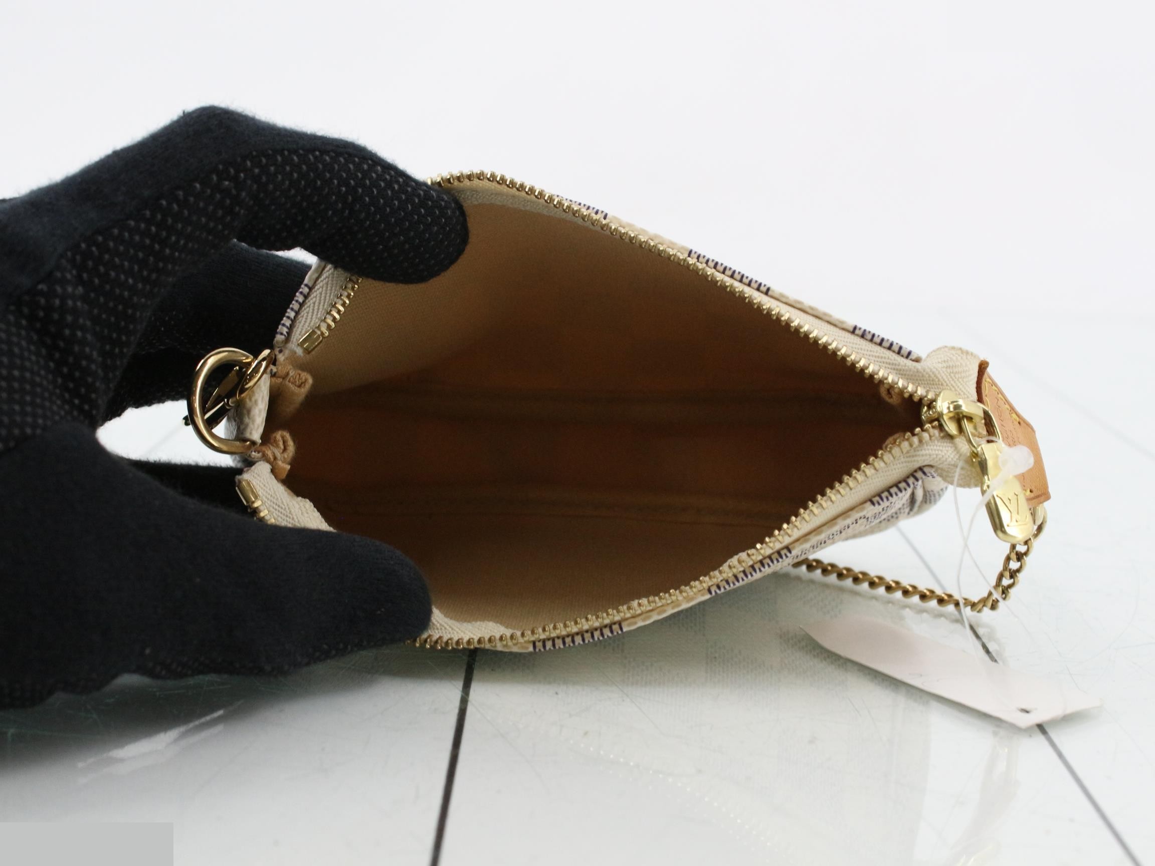 Damier Azur Mini Pochette Accessoires Pouch — view 4
