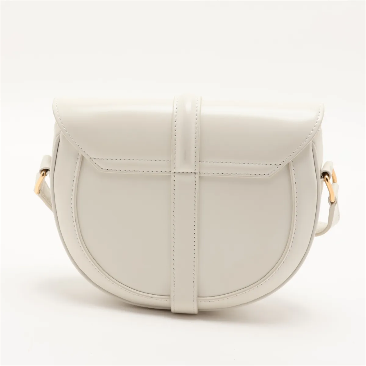 Besace 16-Case Small Leather Shoulder Bag, White — view 2