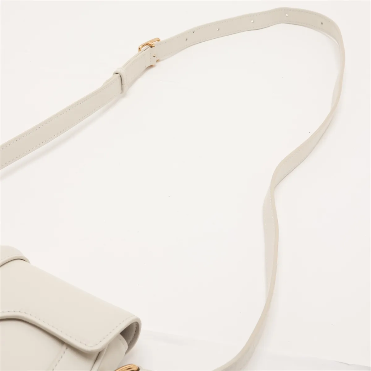 Besace 16-Case Small Leather Shoulder Bag, White — view 5