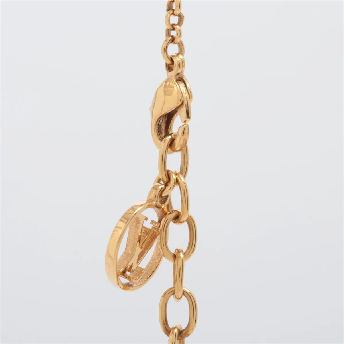 M01265 Necklace LV Glam Pendant TE4213 Necklace GP x Rhinestone Gold — view 3