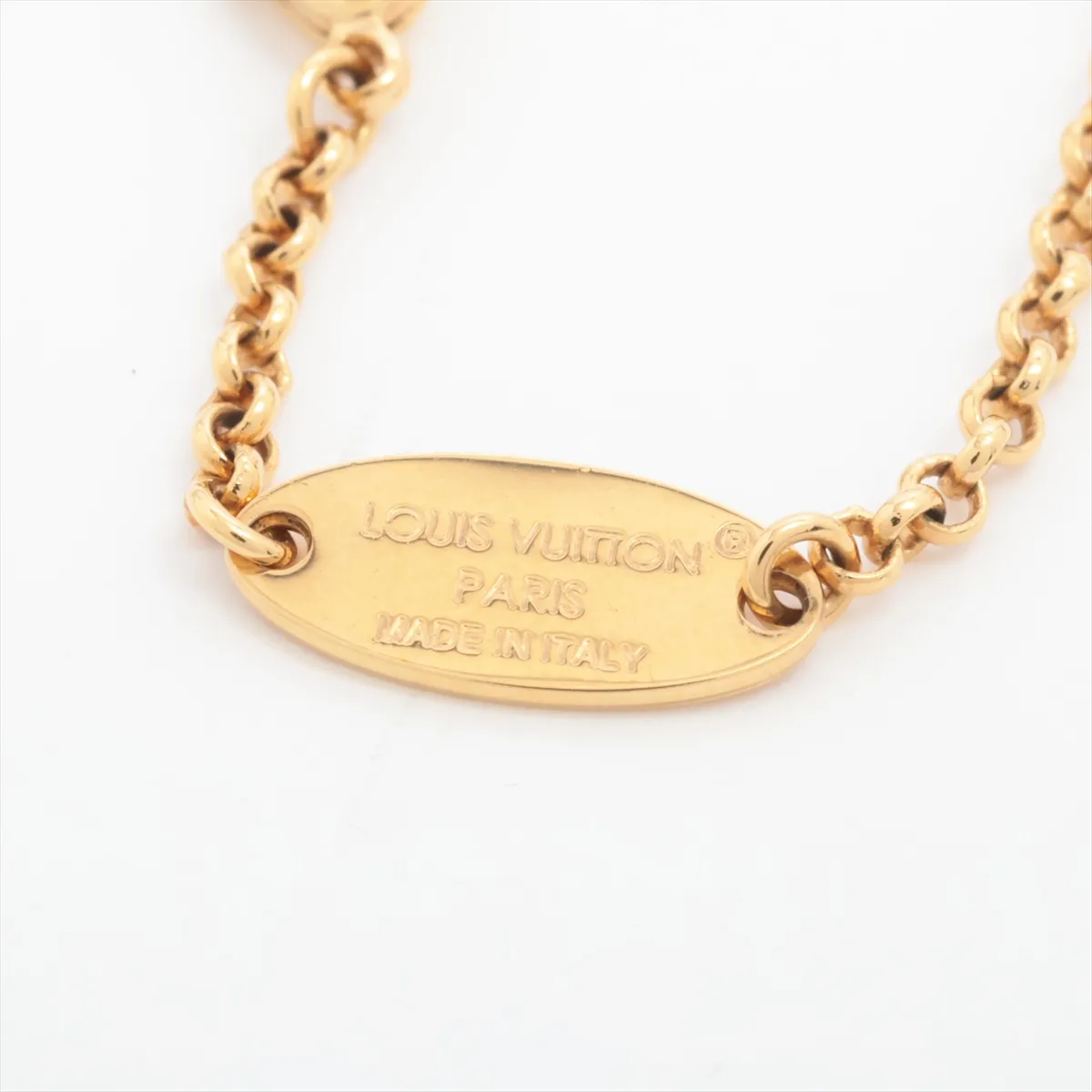 M01265 Necklace LV Glam Pendant TE4213 Necklace GP x Rhinestone Gold — view 4