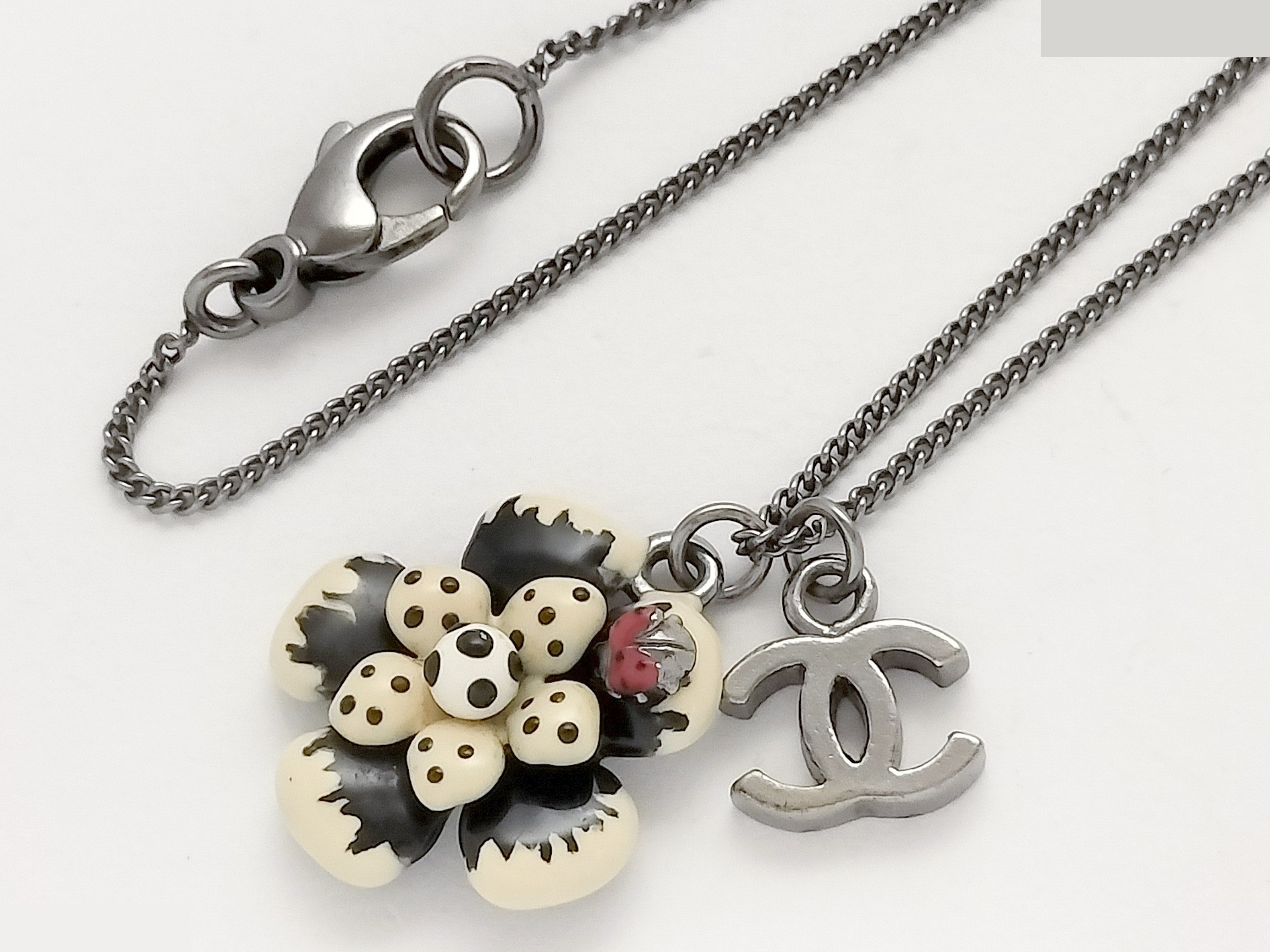 Coco Ladybug Silver Necklace, Chain approx. 44cm