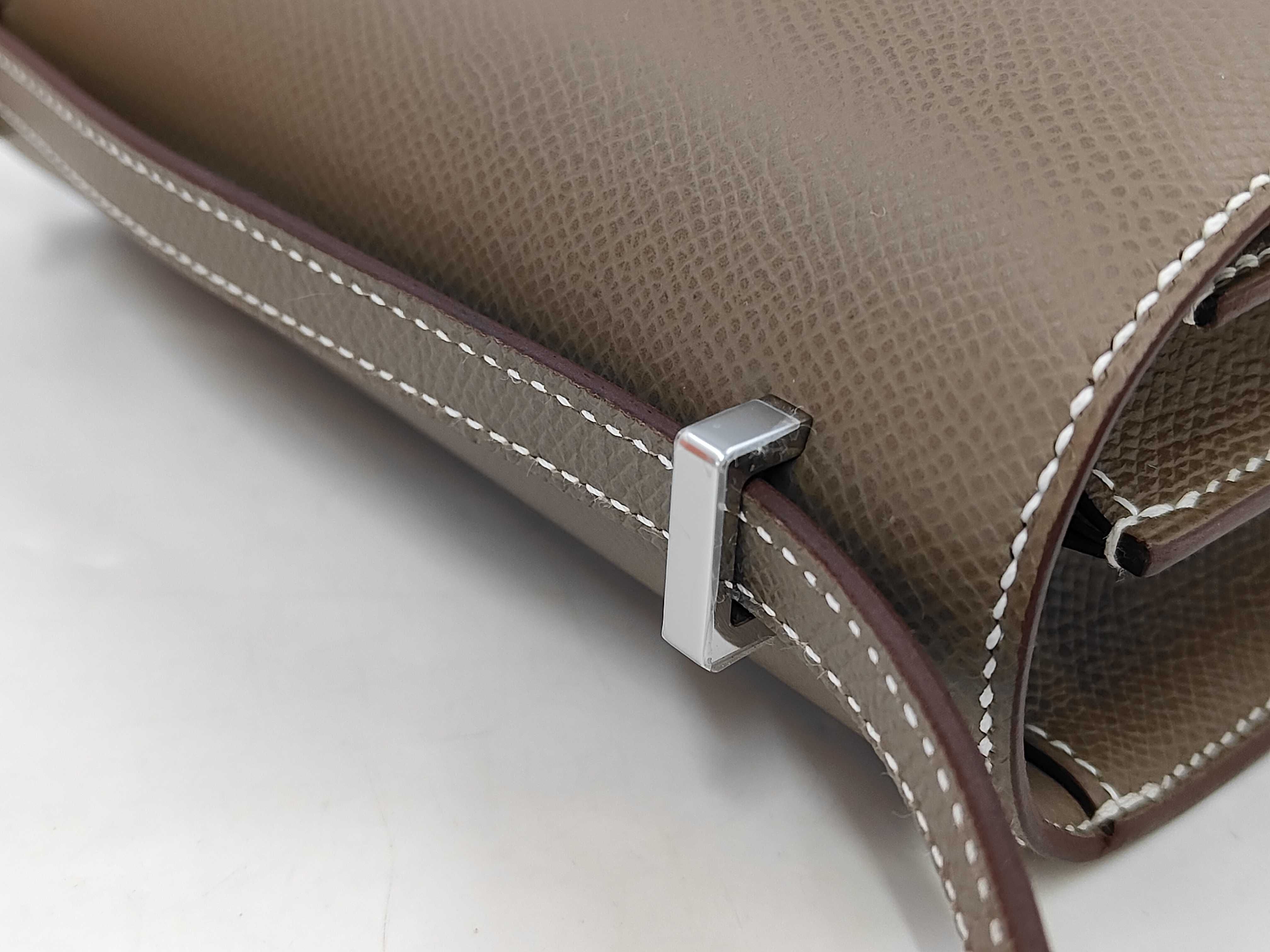 Constance Mini 18, Veau Epsom leather, Etoupe color, silver hardware, G stamp, shoulder bag — view 5