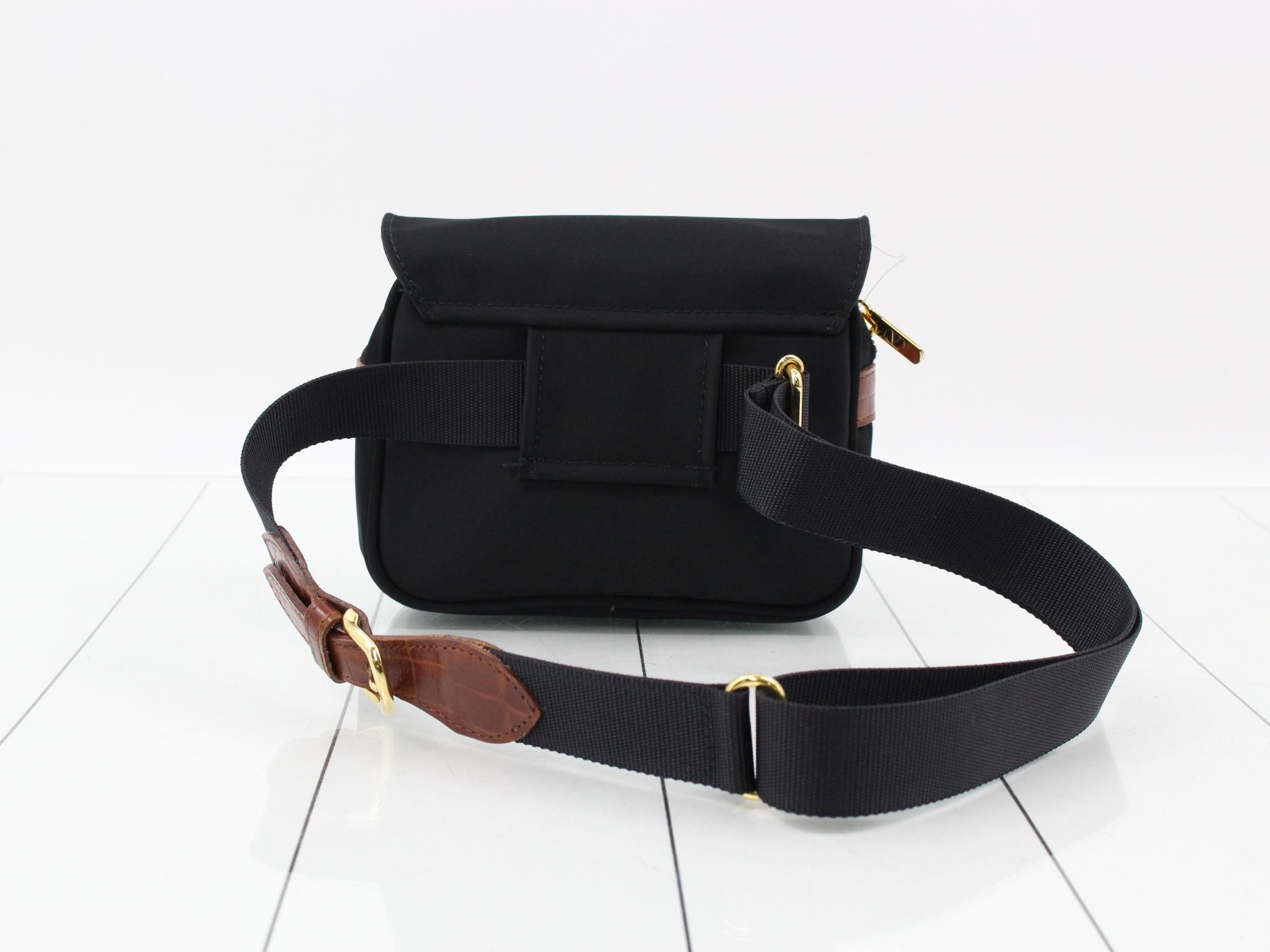 Sports waist bag, nylon, black, W18 H15 D5 — view 2