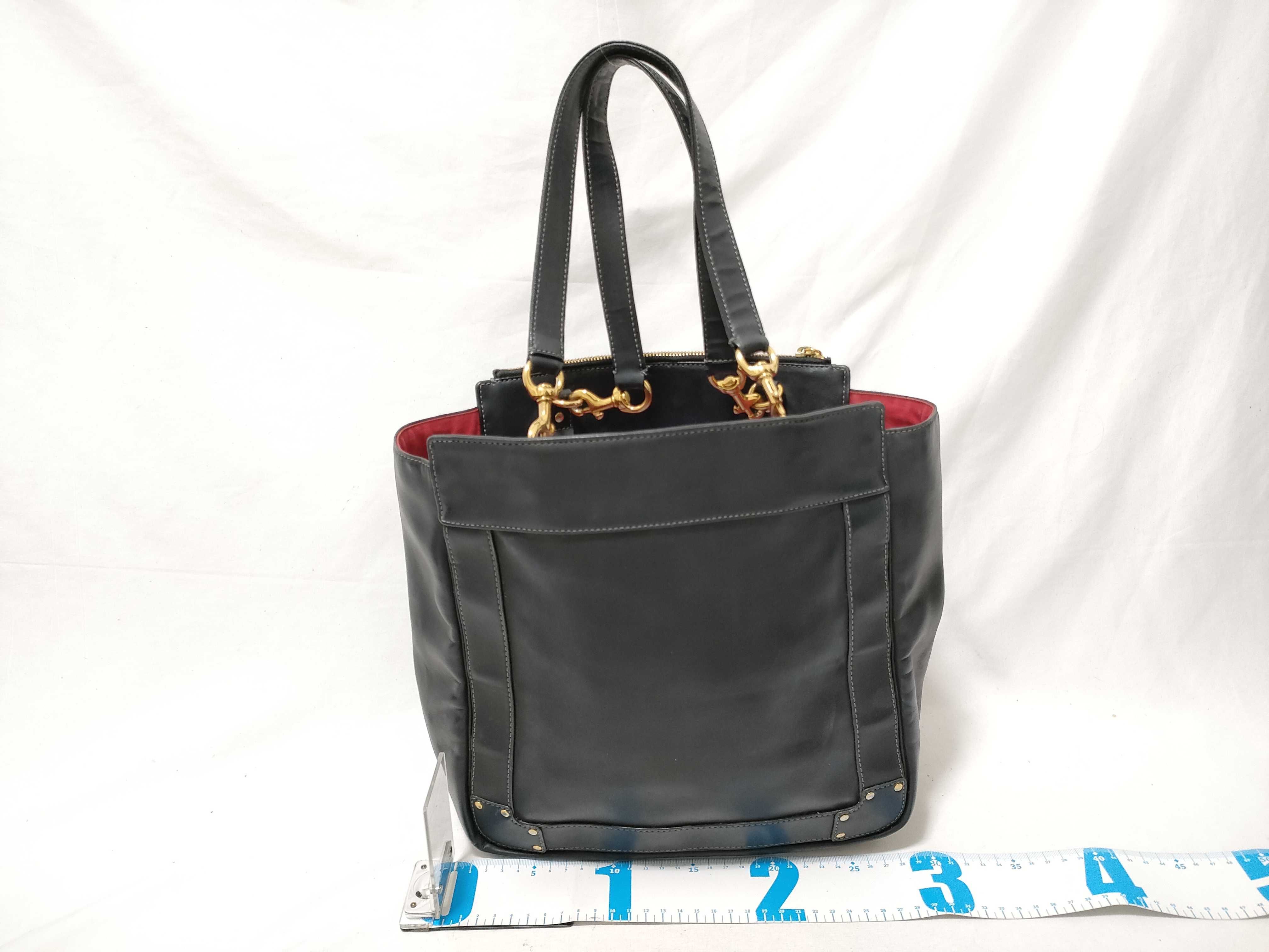 leather tote bag — view 2