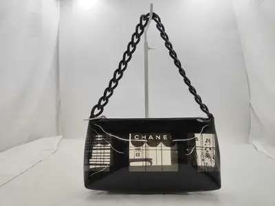 Window Line Clear Plastic Chain Shoulder Bag