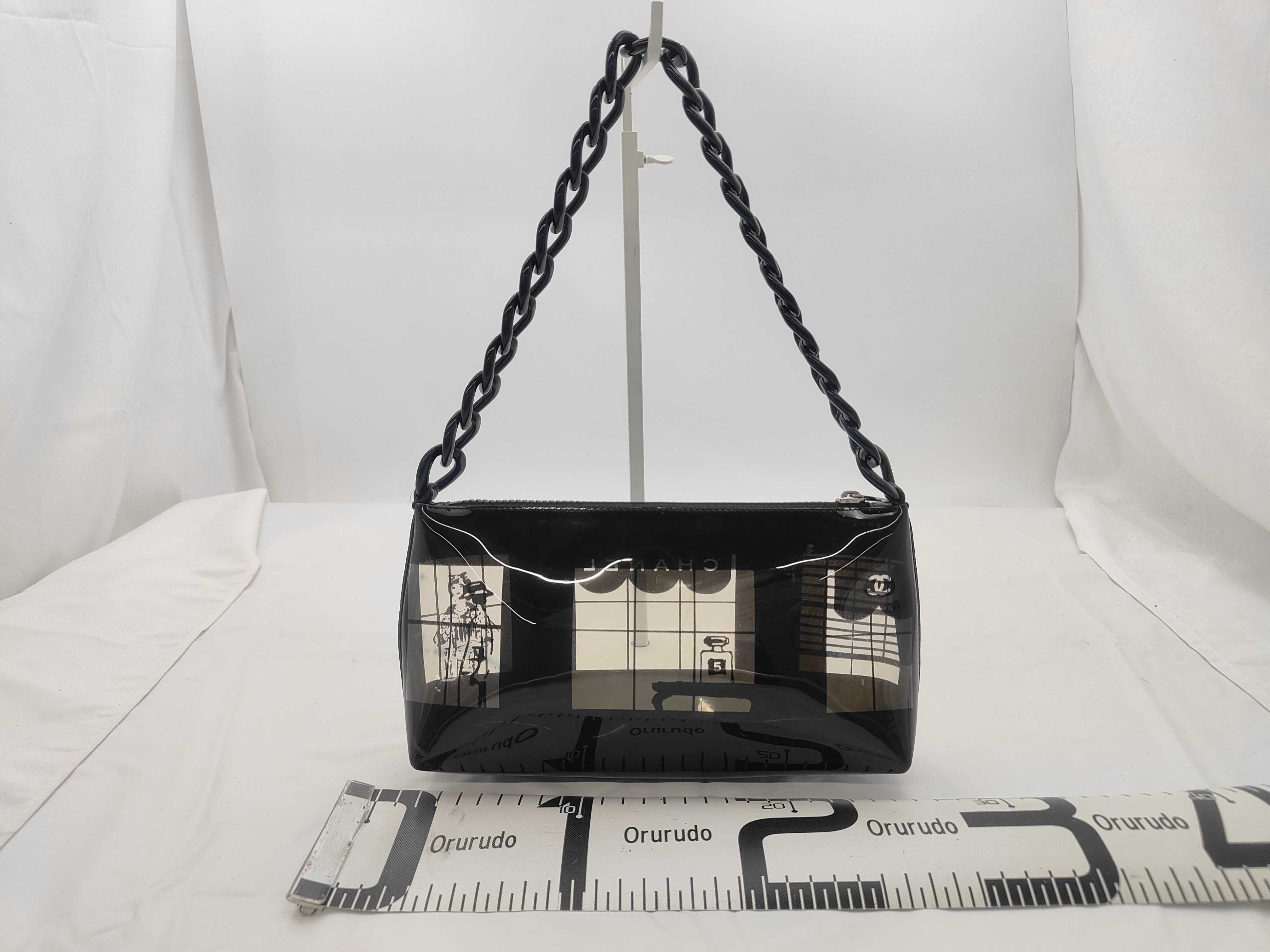 Window Line Clear Plastic Chain Shoulder Bag — view 2
