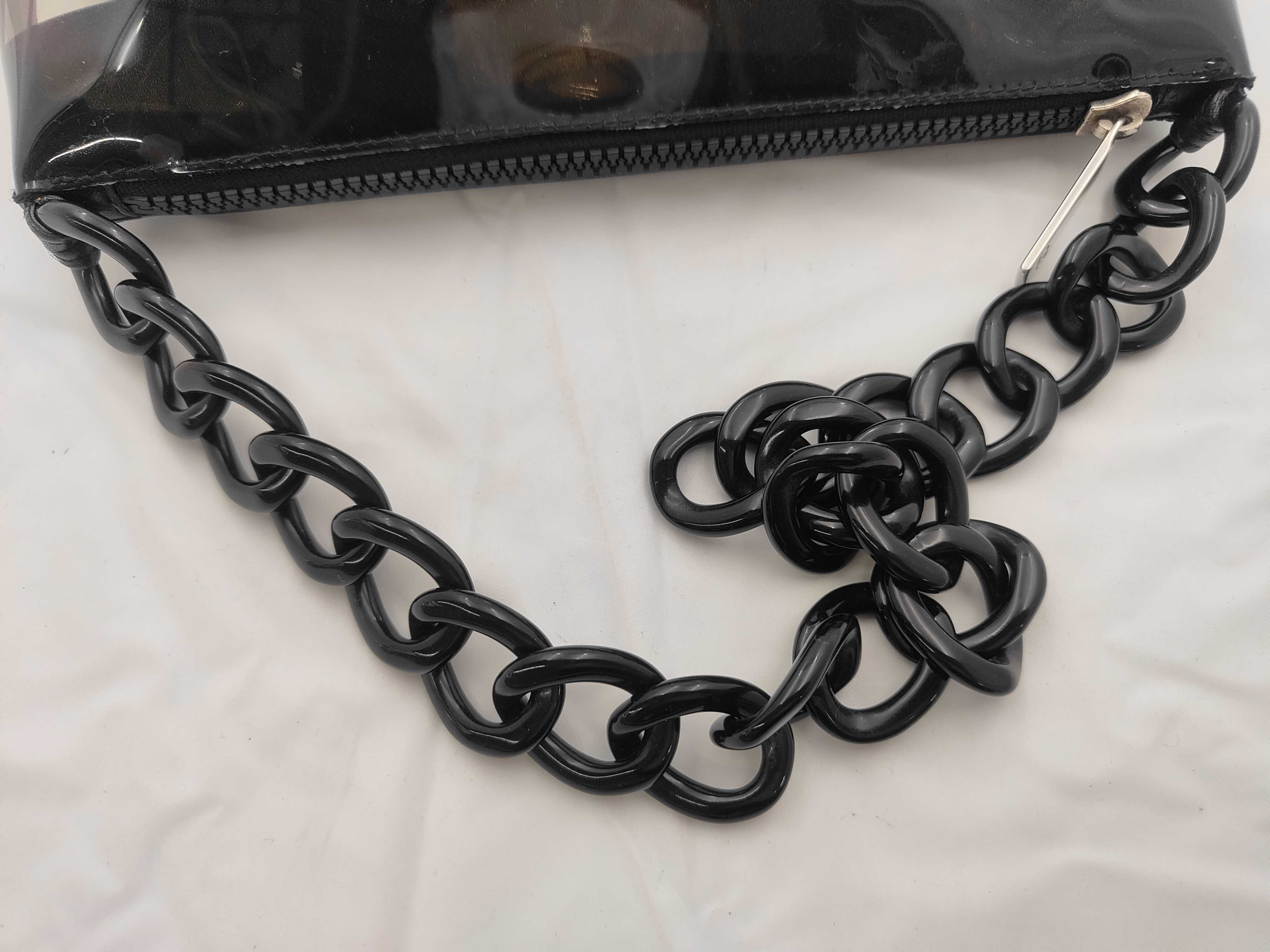 Window Line Clear Plastic Chain Shoulder Bag — view 3