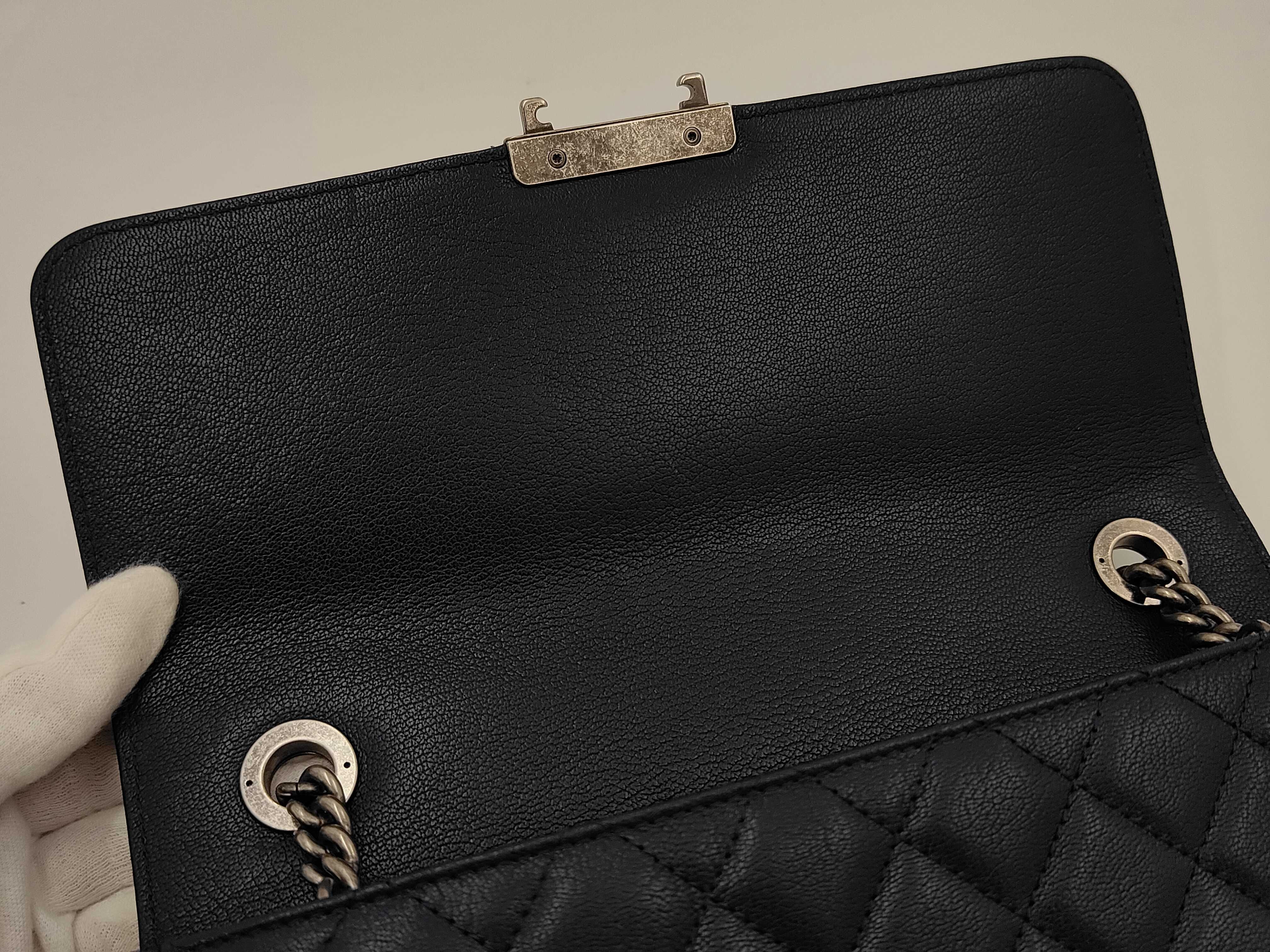 Matelassé CC University Chain Shoulder Bag, Silver Hardware, Navy, Serial Number , A93537, with original seal. — view 12