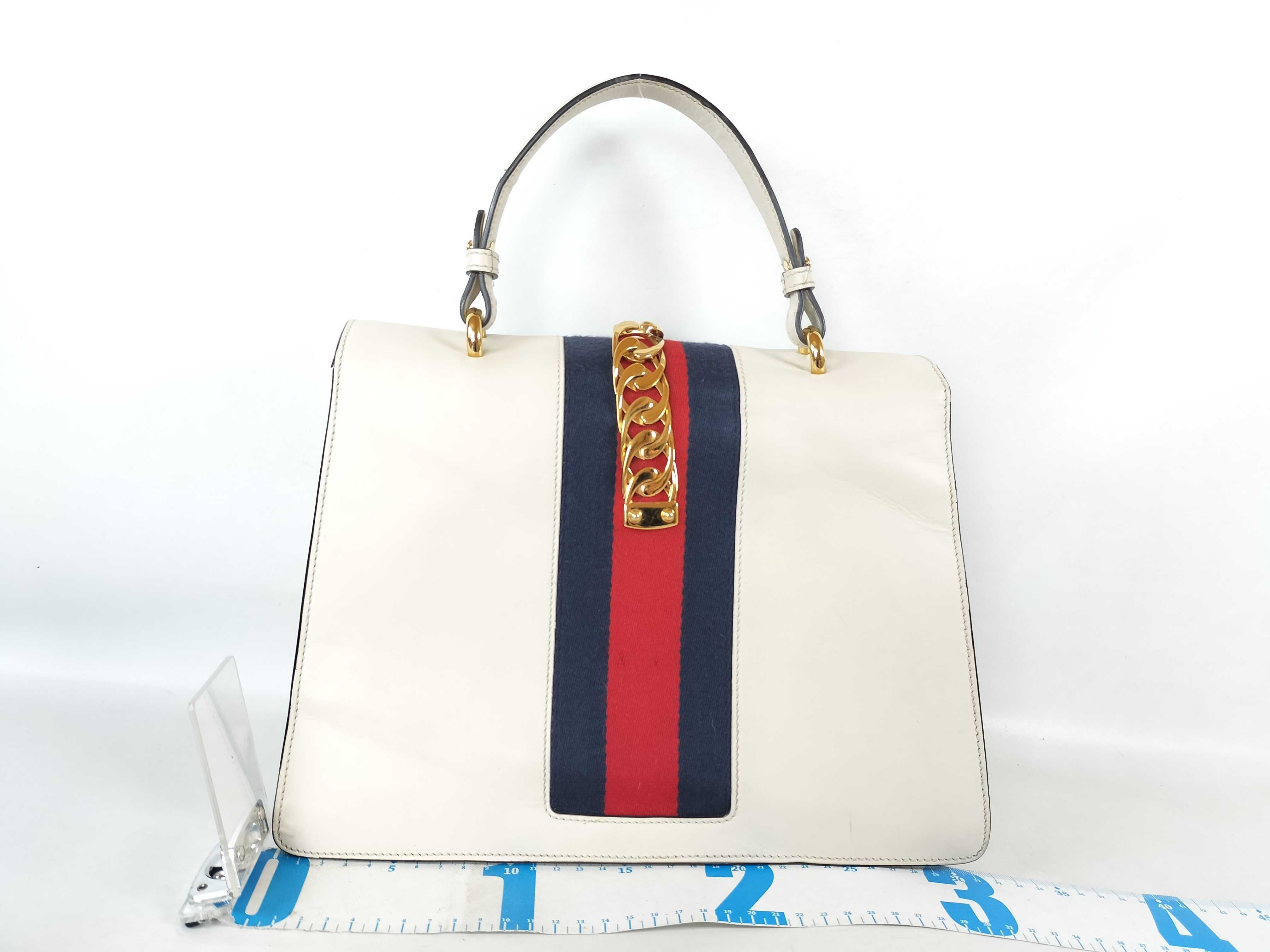 431665 Leather Sylvie Sherry Line White Handbag — view 2