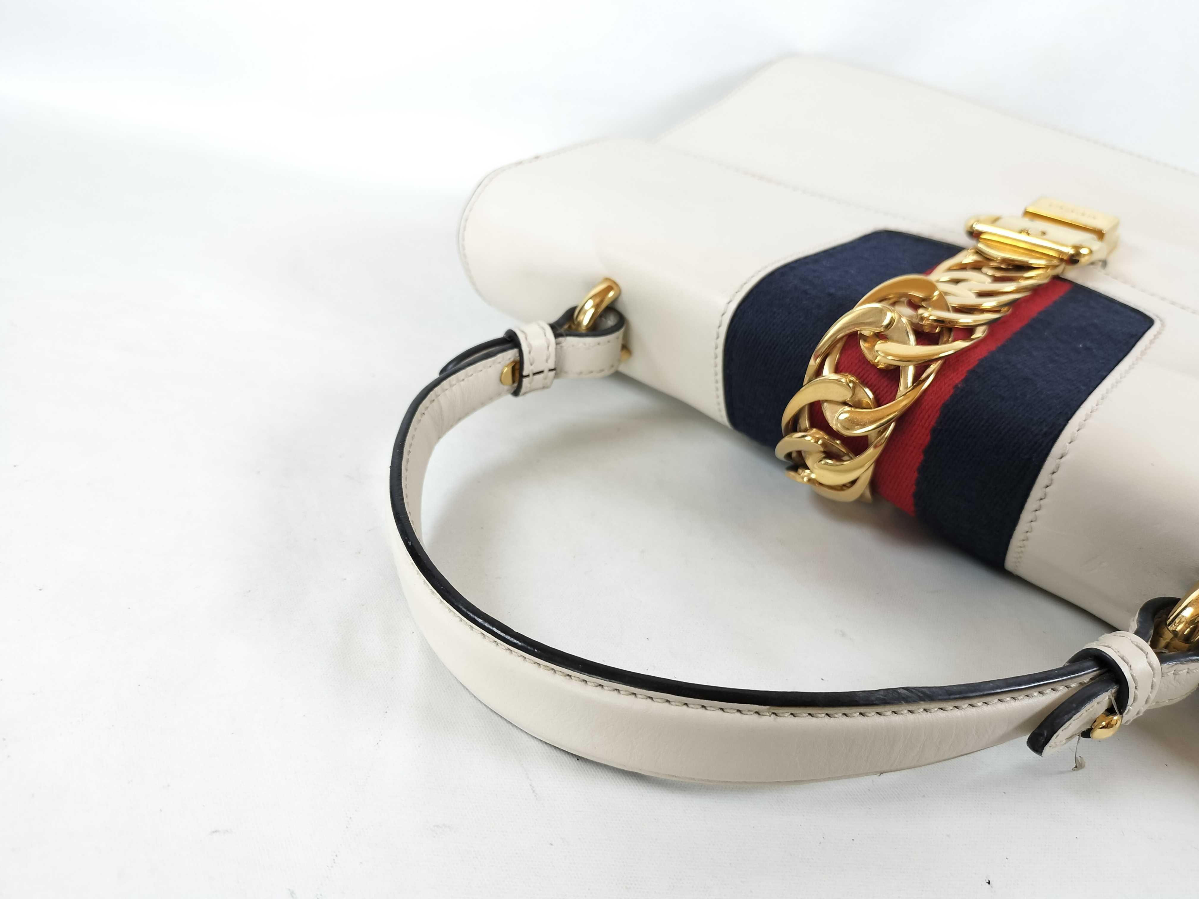 431665 Leather Sylvie Sherry Line White Handbag — view 3
