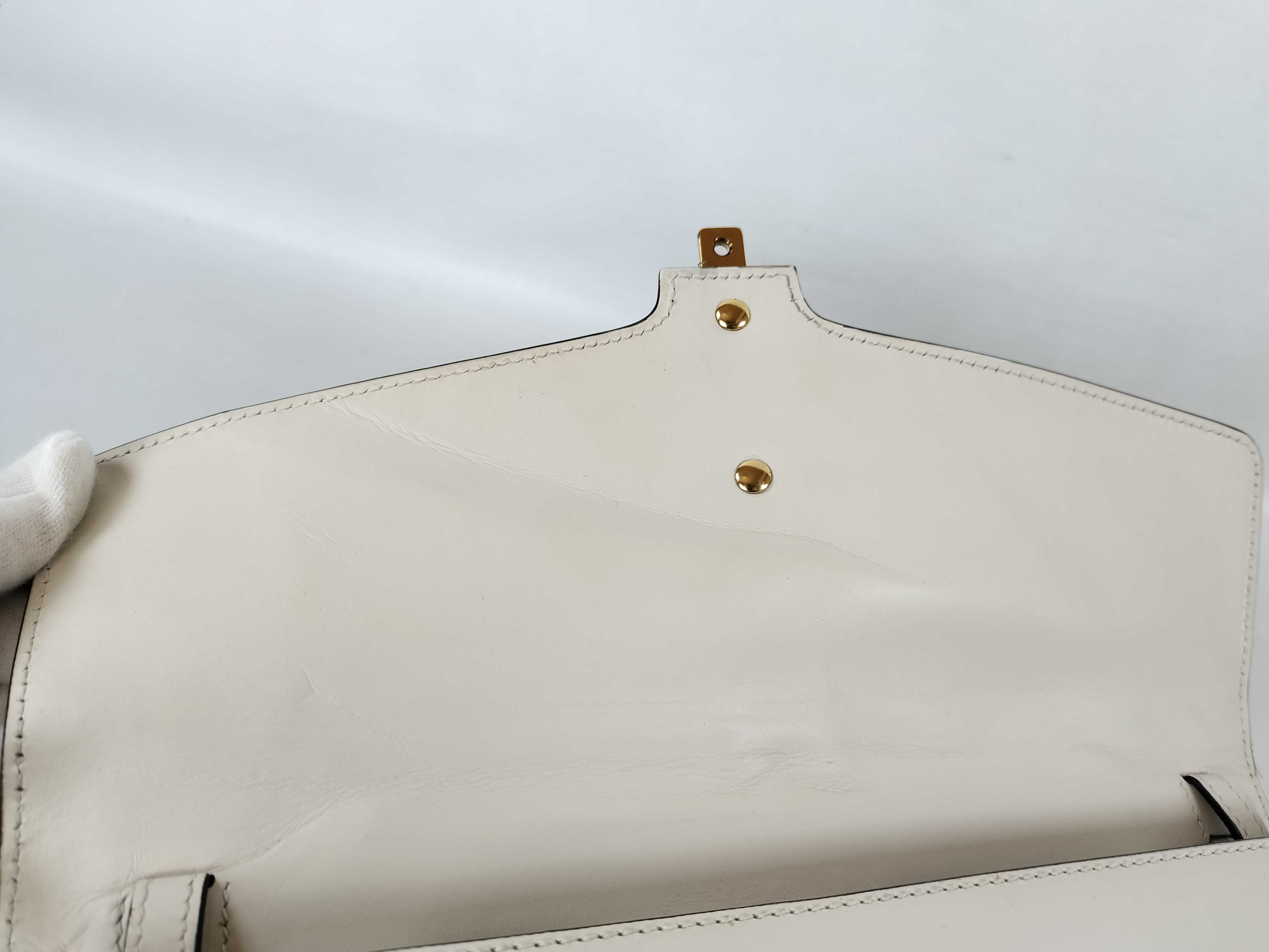 431665 Leather Sylvie Sherry Line White Handbag — view 8