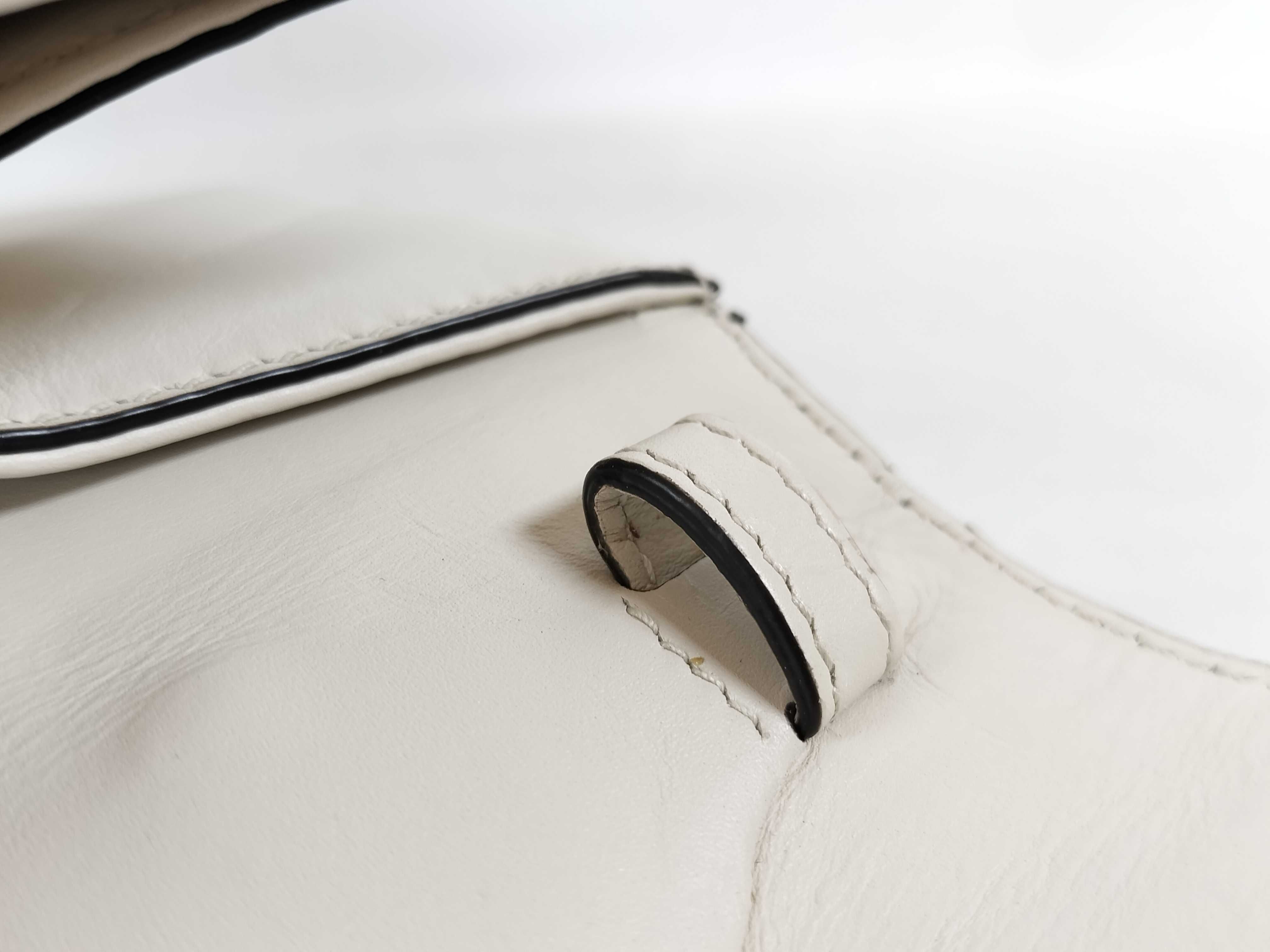431665 Leather Sylvie Sherry Line White Handbag — view 10