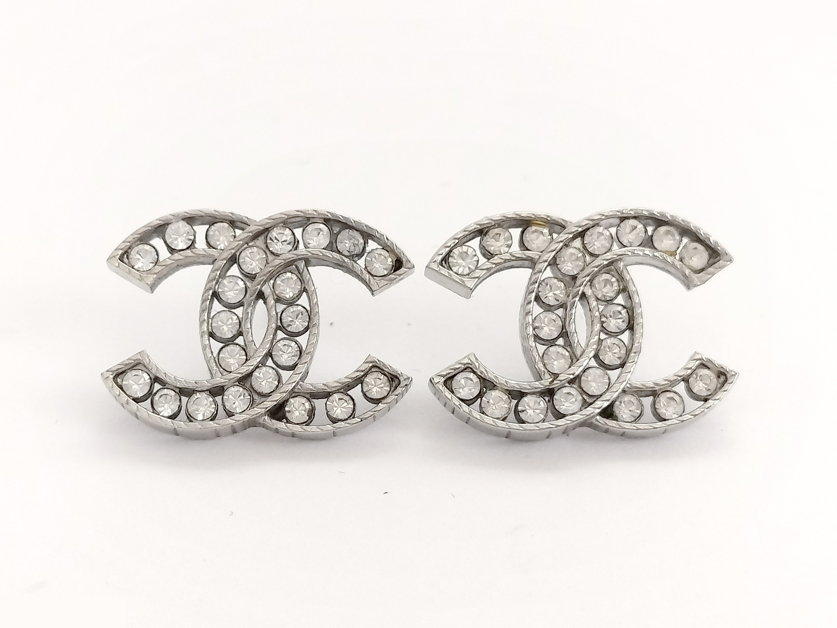 Coco Rhinestone Silver Earrings