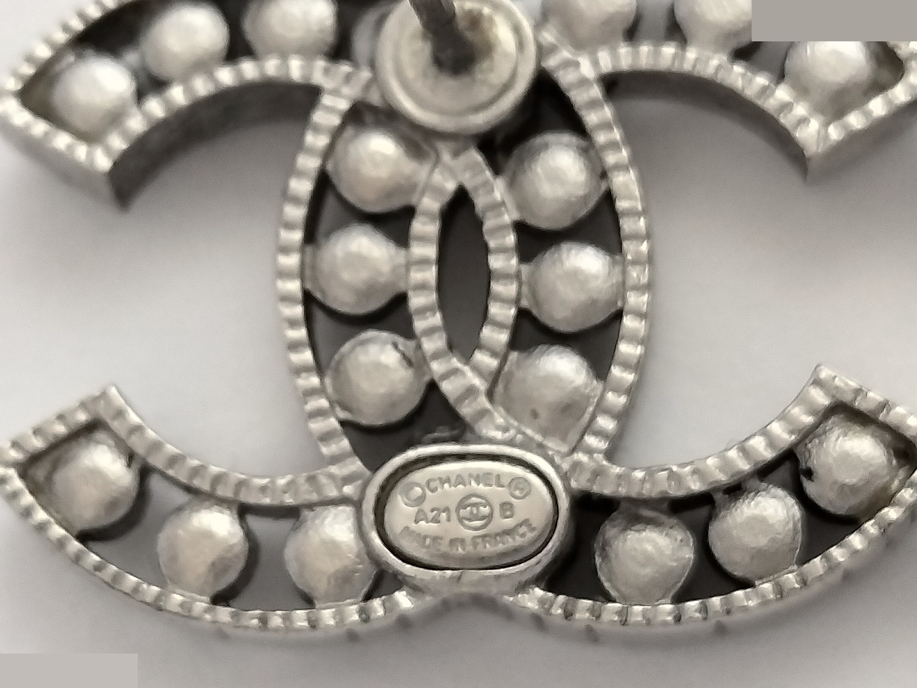 Coco Rhinestone Silver Earrings — view 4