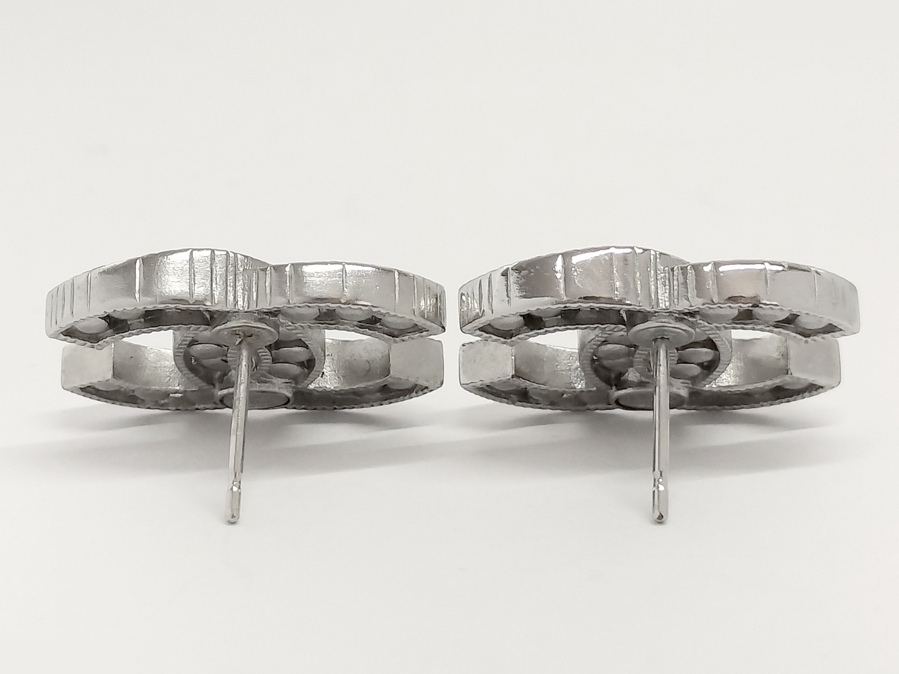 Coco Rhinestone Silver Earrings — view 6