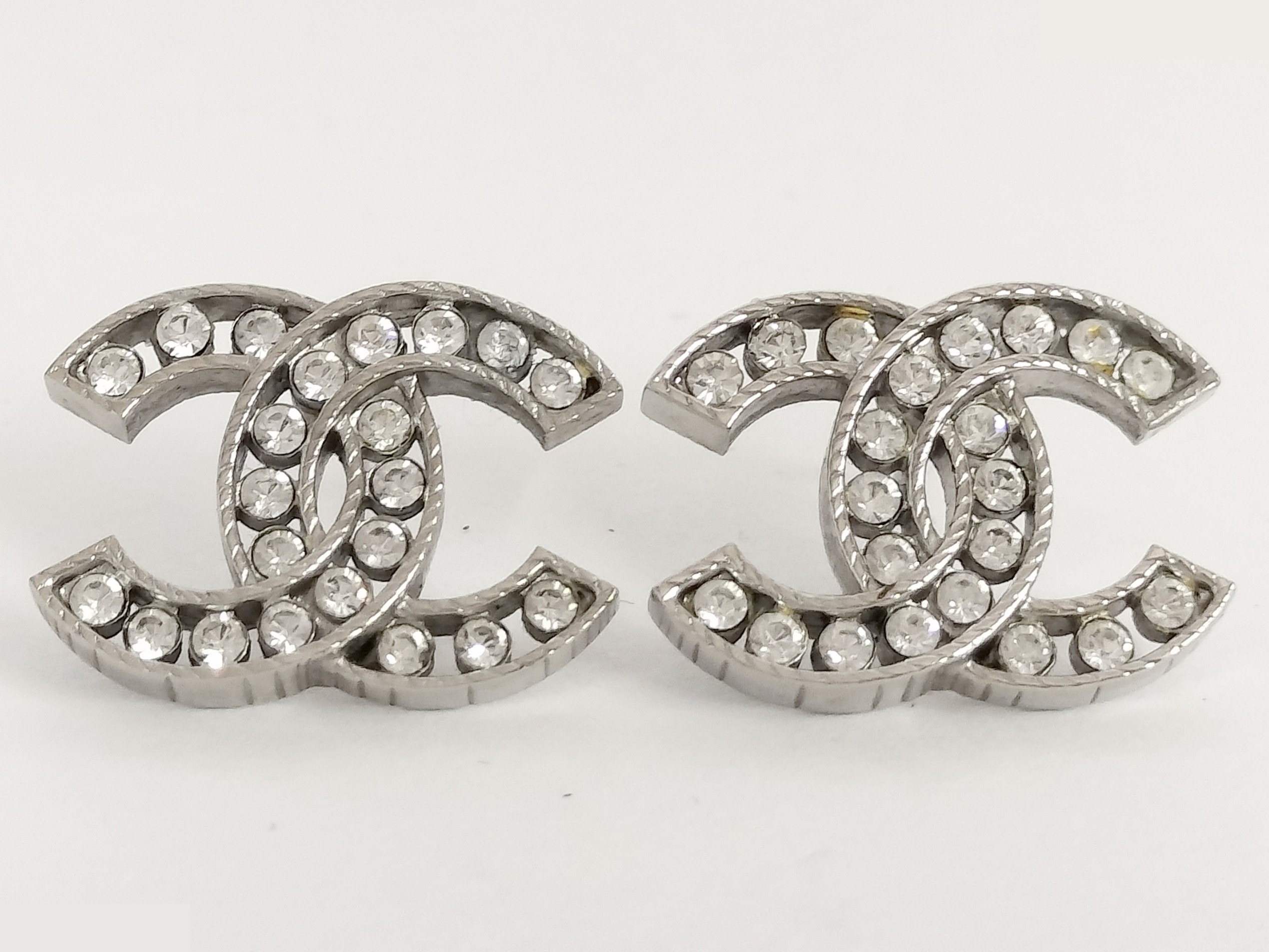 Coco Rhinestone Silver Earrings — view 7
