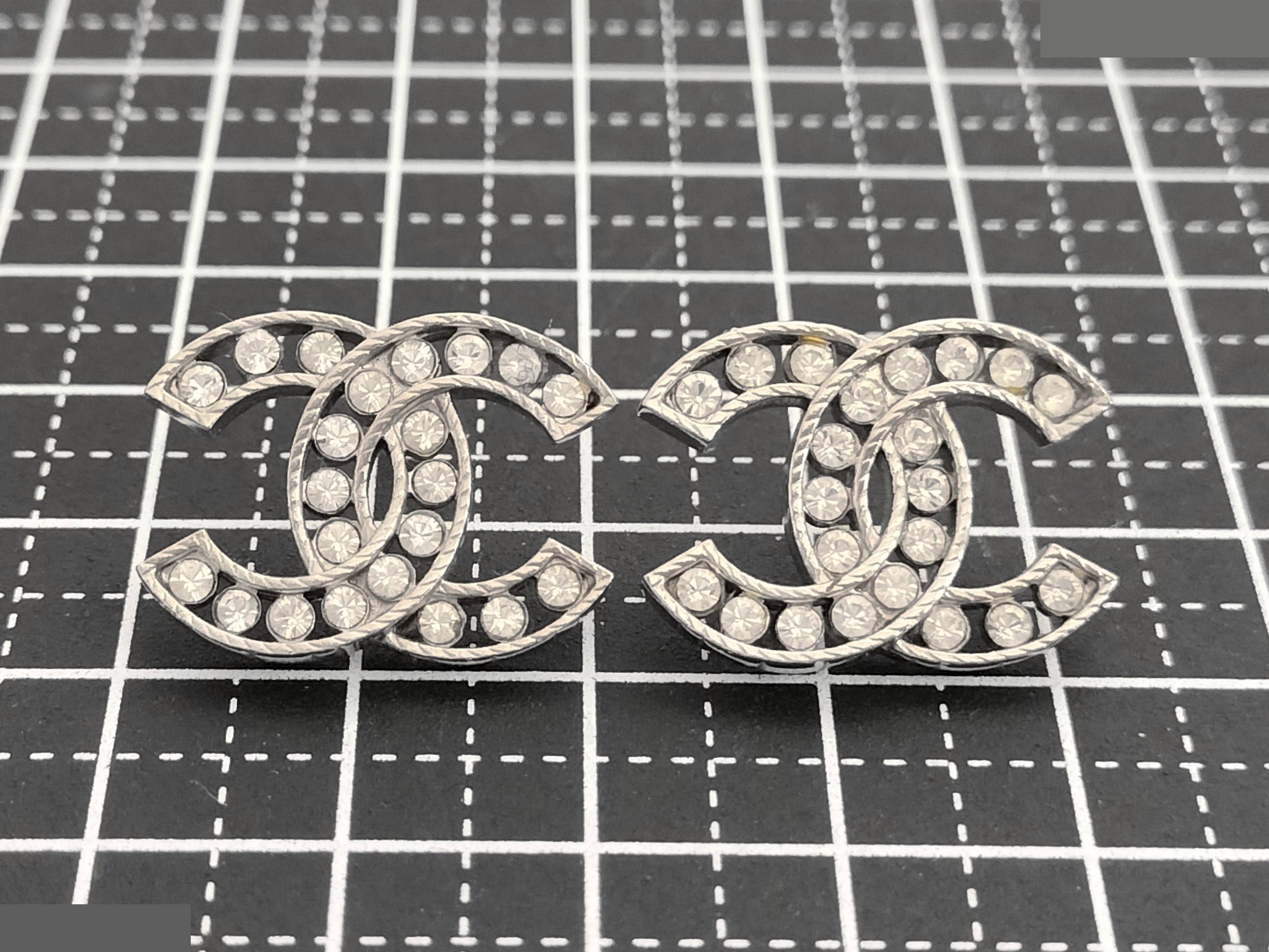 Coco Rhinestone Silver Earrings — view 8
