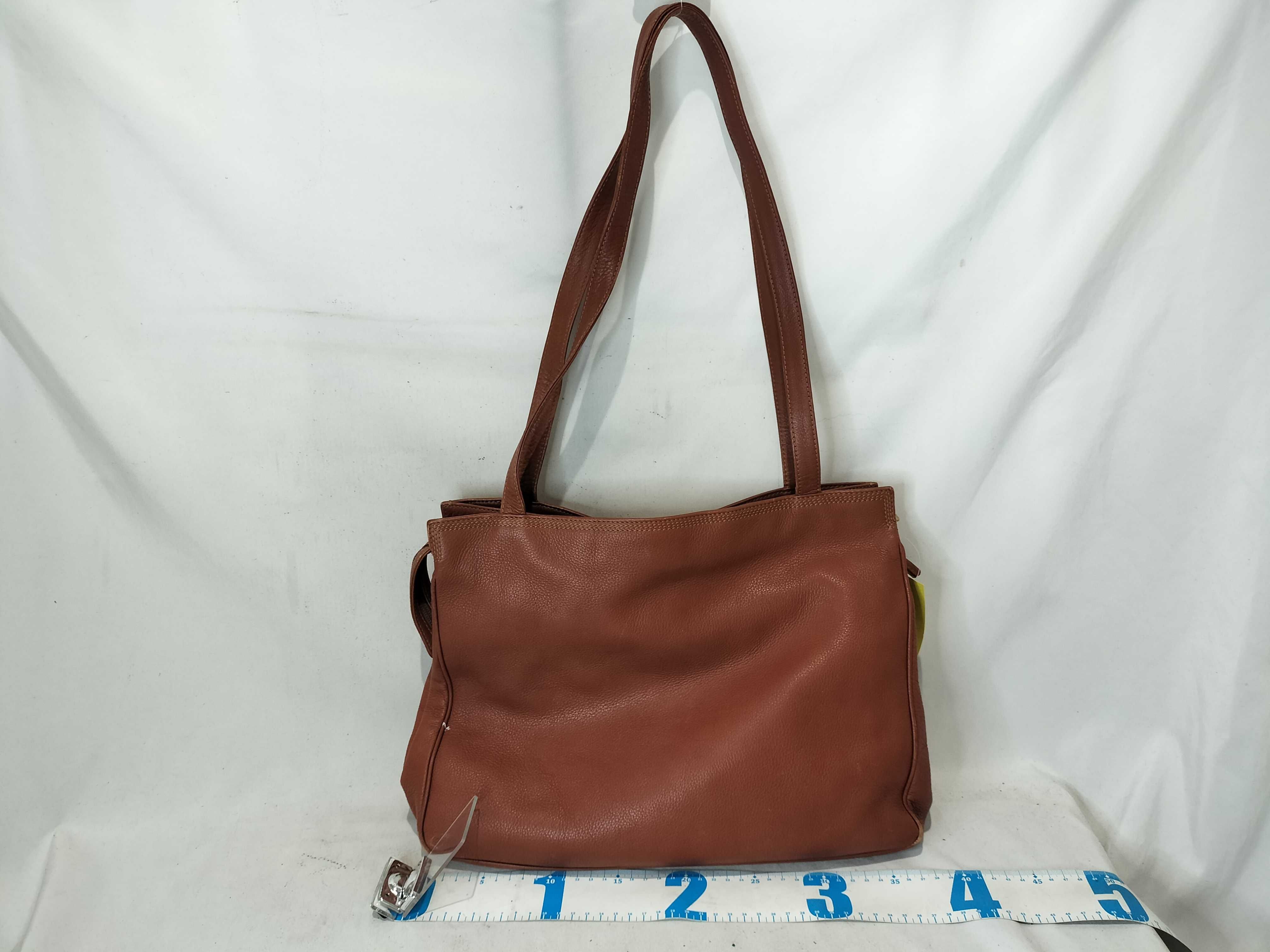 Leather Shoulder Bag Messenger Tote Bag — view 3