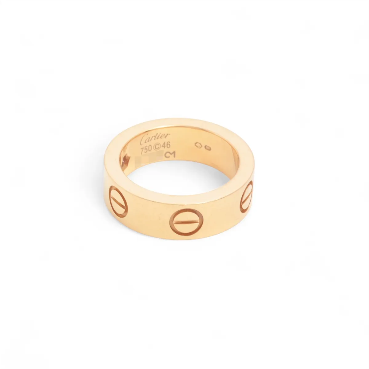 Love 1P Pink Sapphire Ring, 750 (PG), 8.5g, Size 46, NL7108, dents, B4064446