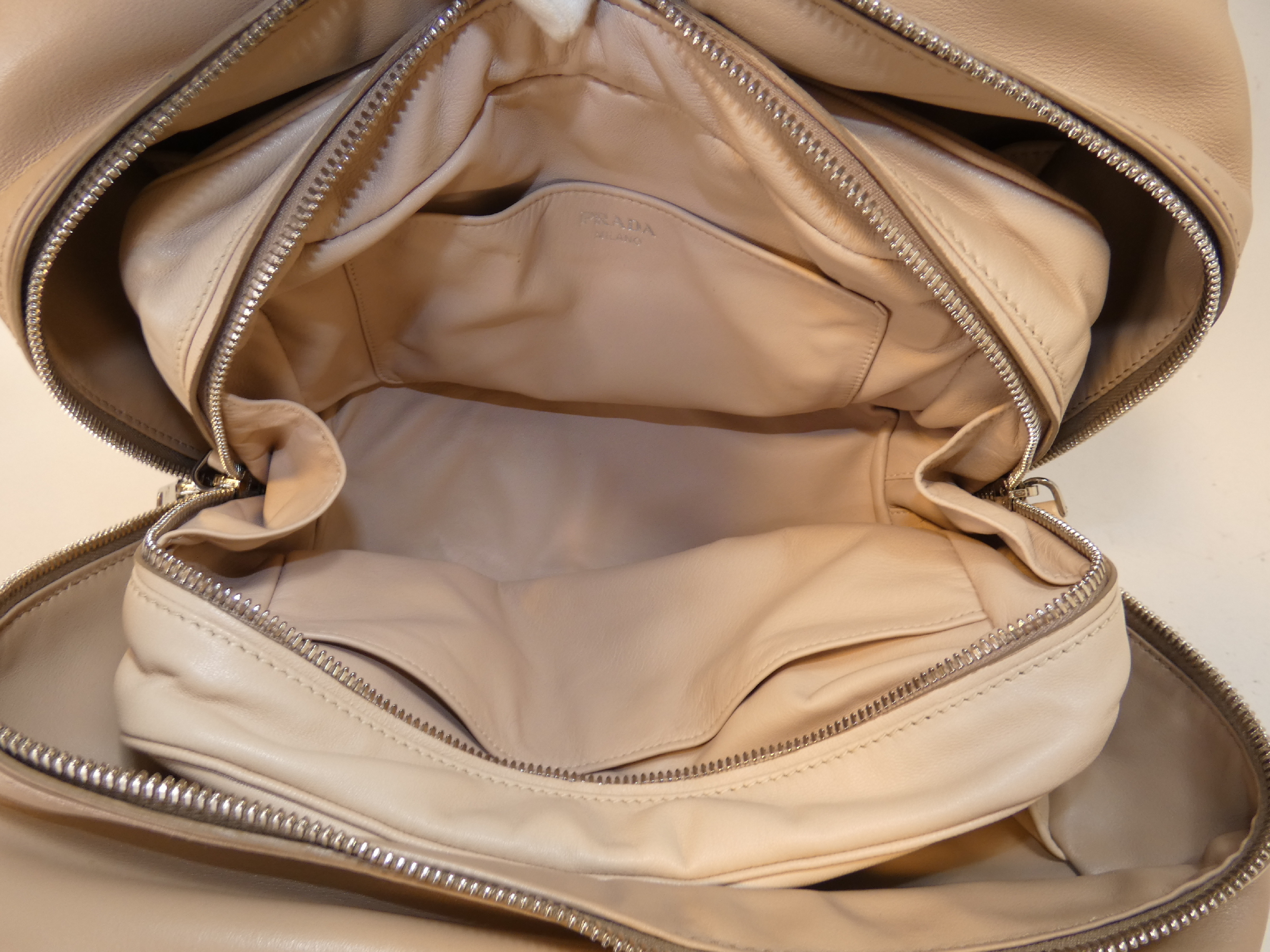 Double Zip Leather Boston Bag — view 9