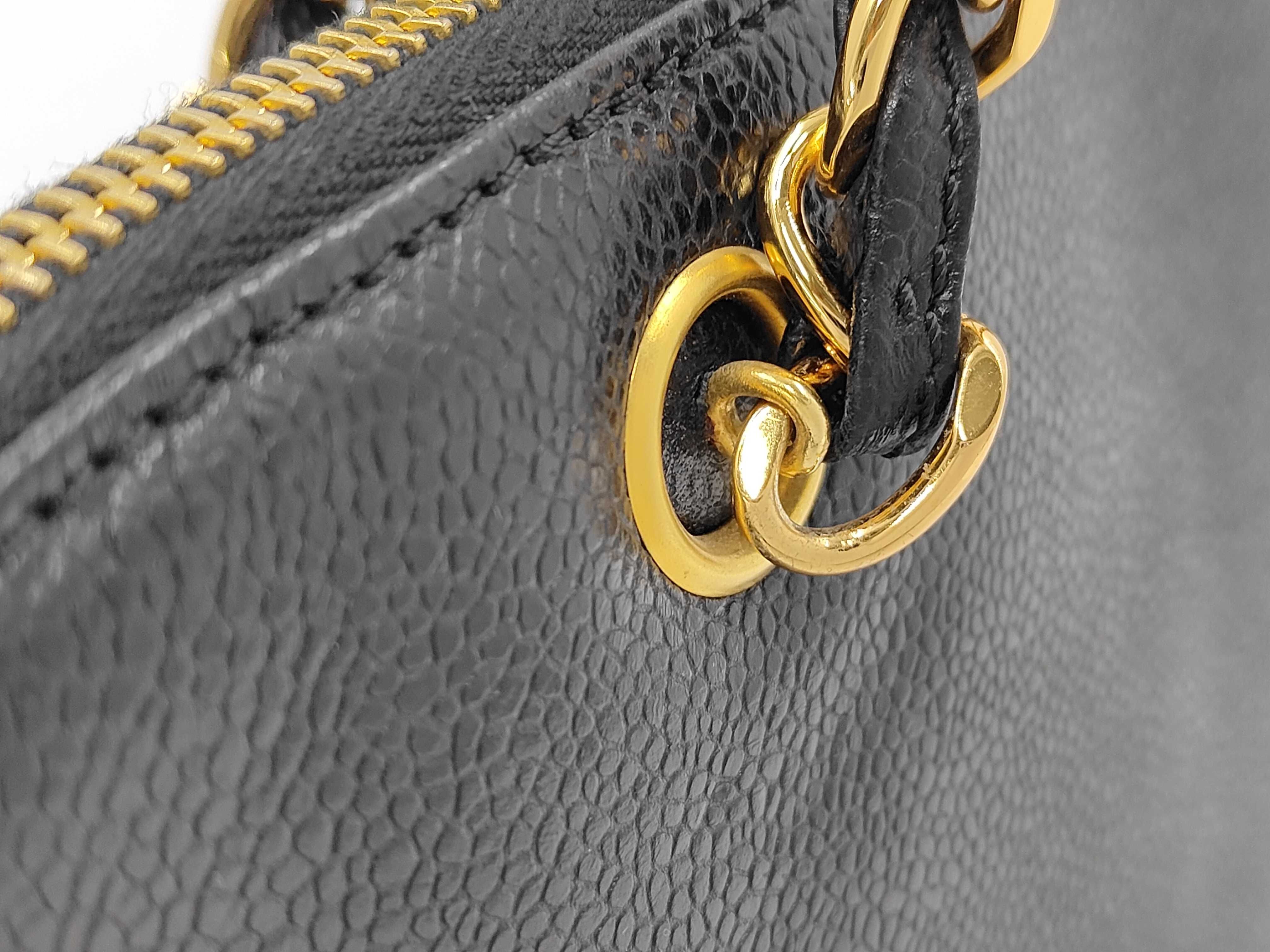 Caviar Skin Turnlock Chain Shoulder Tote Bag — view 3