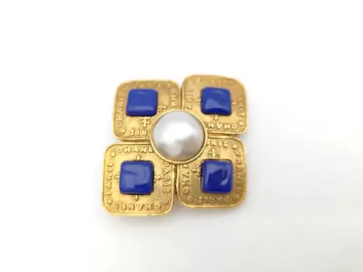 Gripoix Costume Pearl Brooch 1232