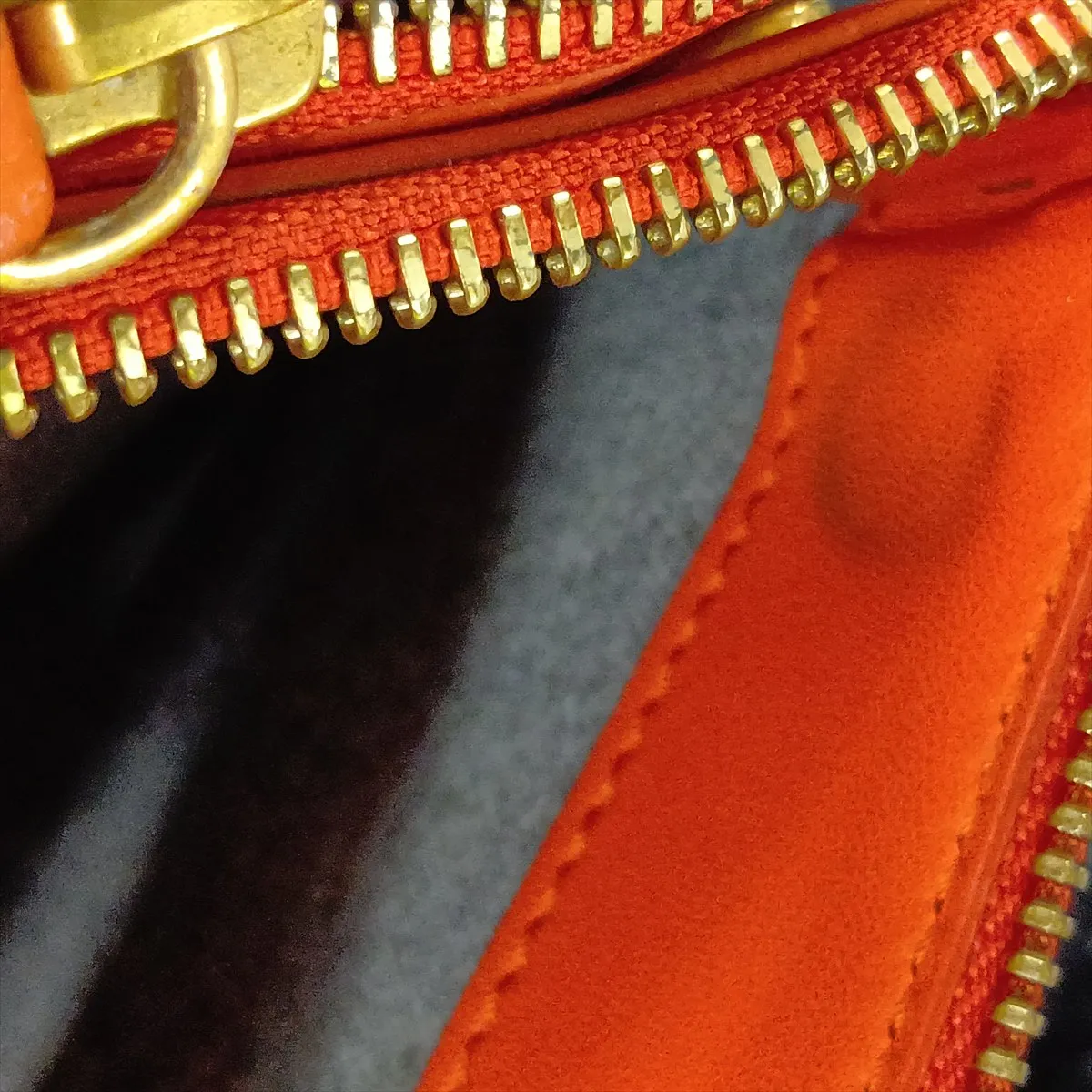 Trio Leather Shoulder Bag, Orange — view 11