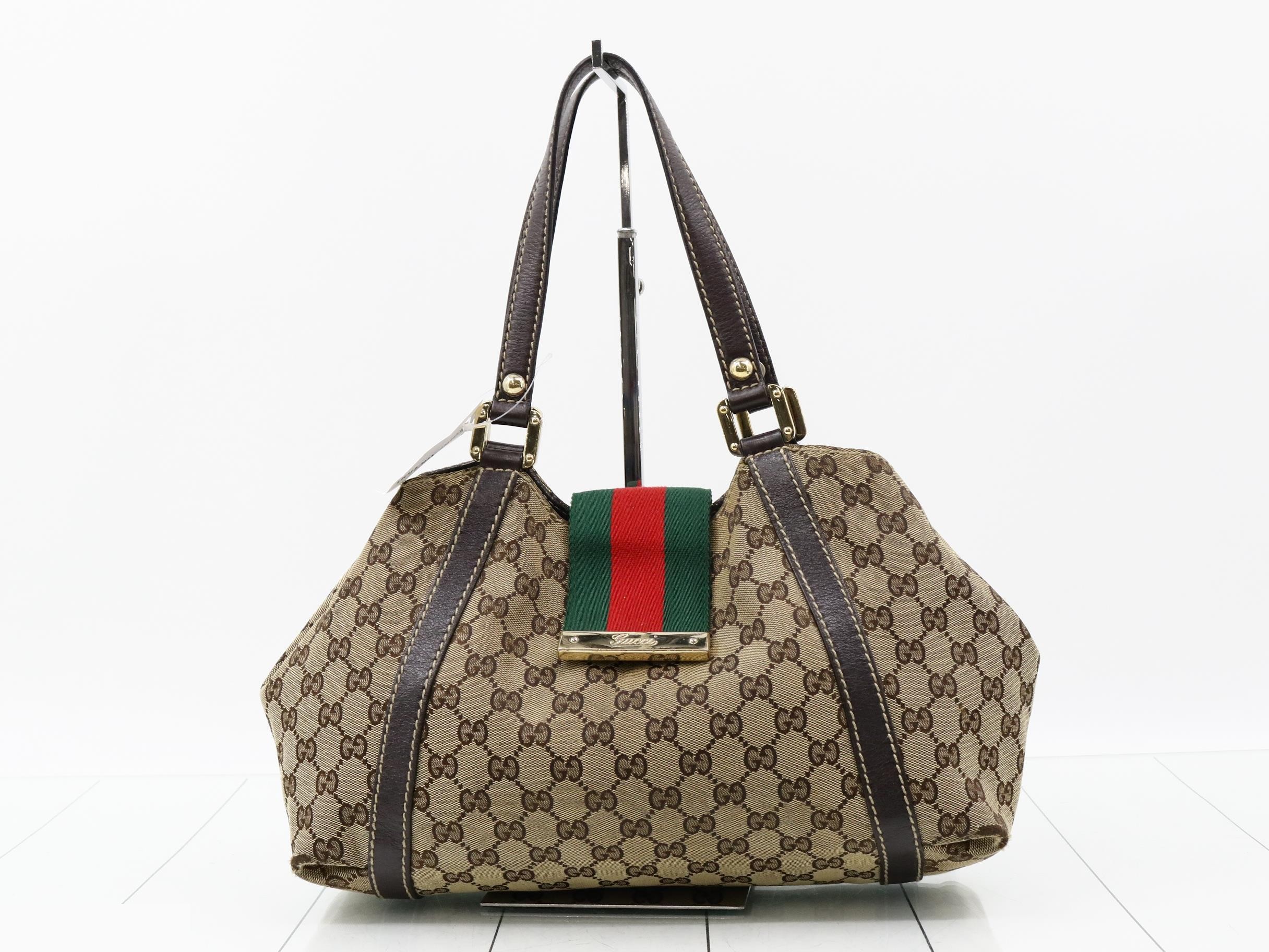 GG Canvas Sherry Line Semi-Shoulder Bag