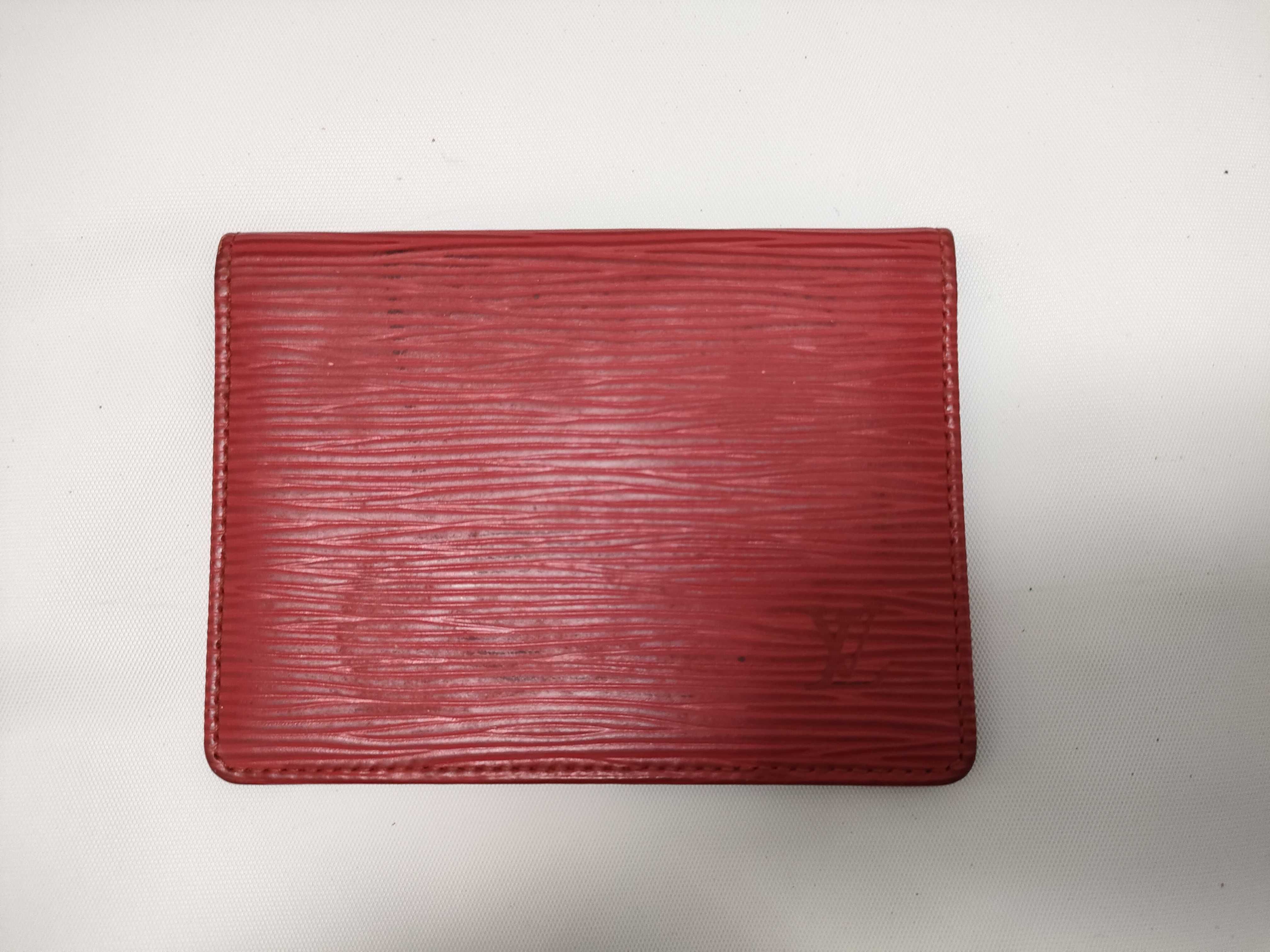Epi LV Red Business Card Holder Card Case