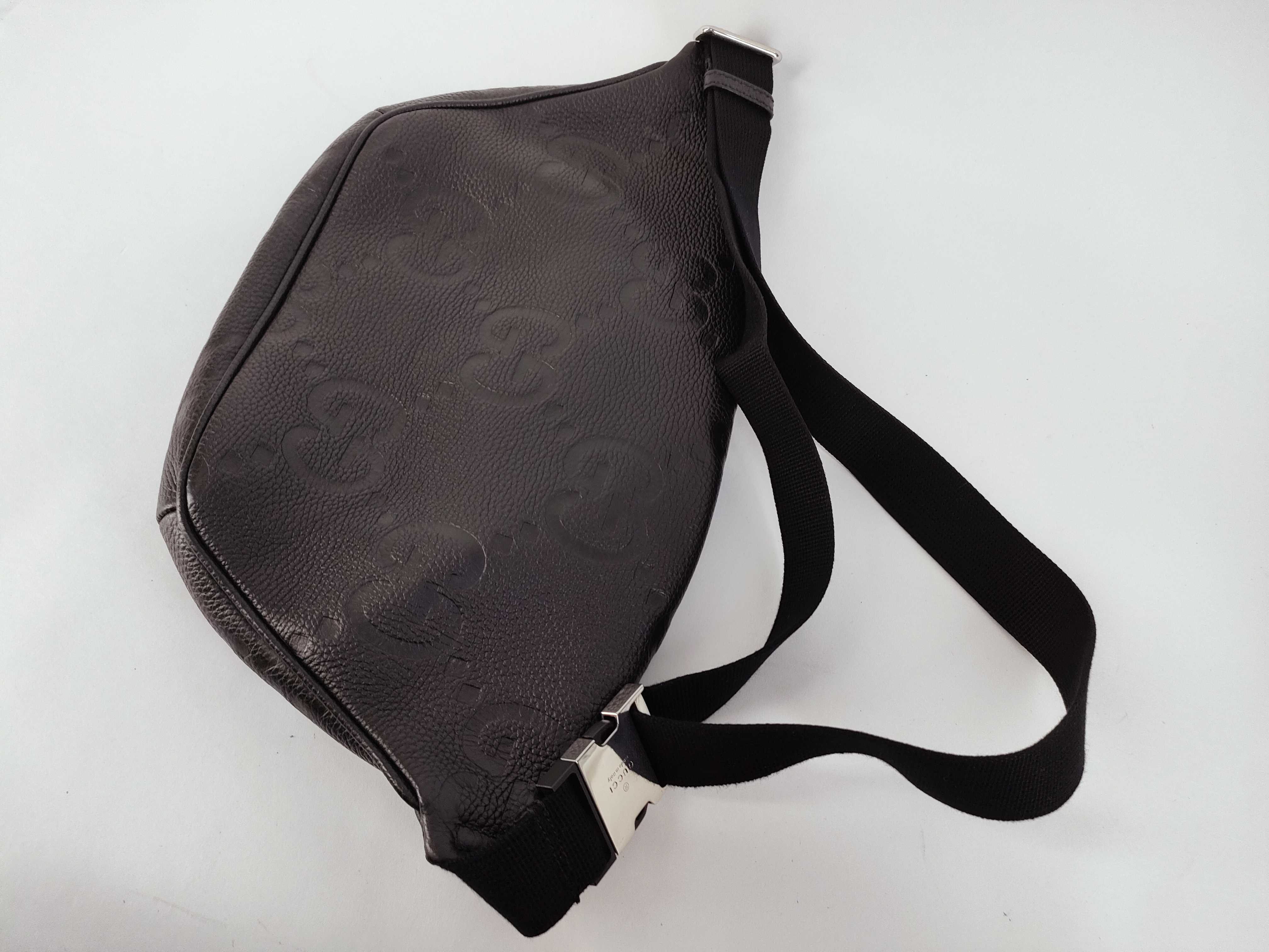 GG Jumbo GG Leather Body Bag, Black, 645093 Shoulder Bag — view 3
