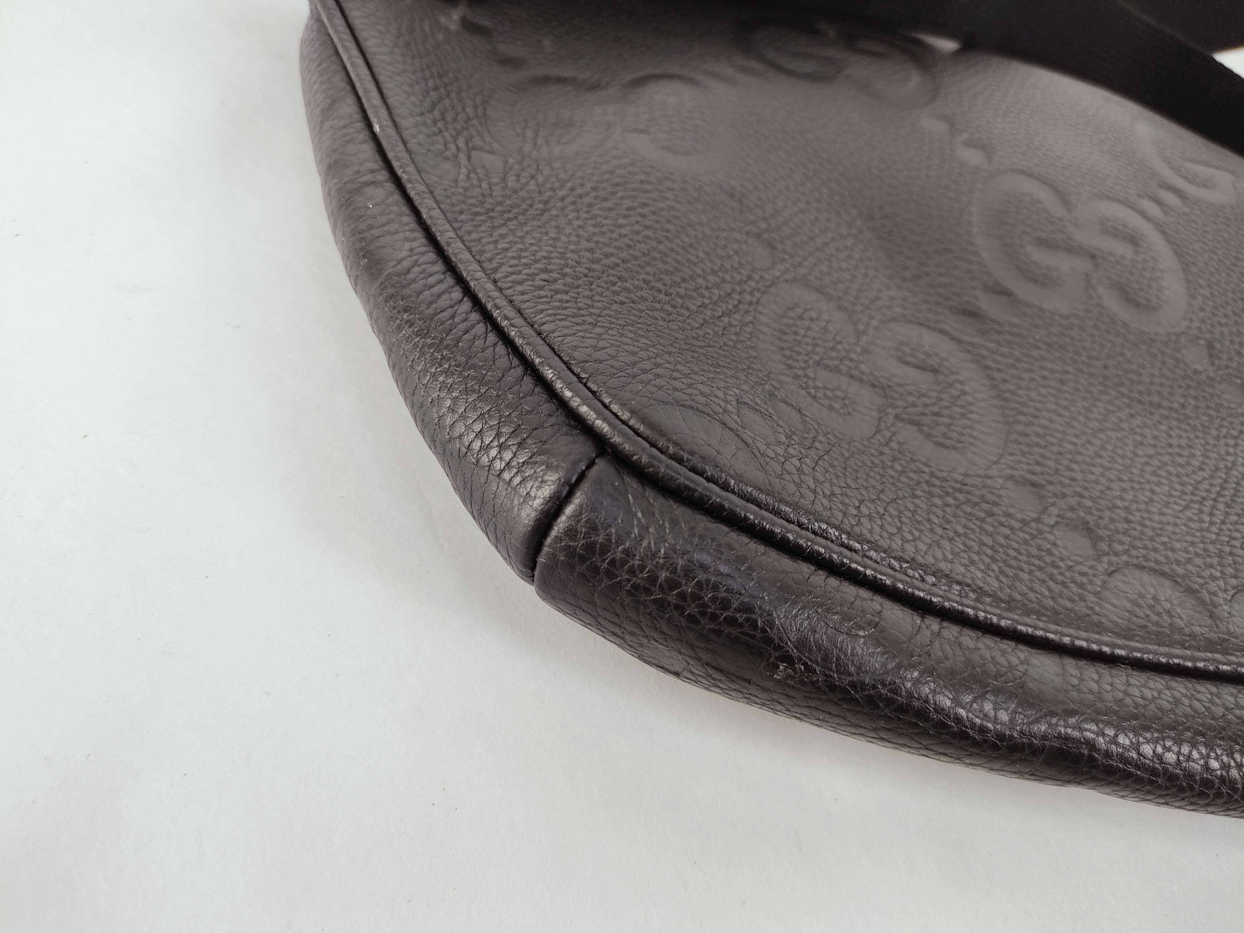 GG Jumbo GG Leather Body Bag, Black, 645093 Shoulder Bag — view 6