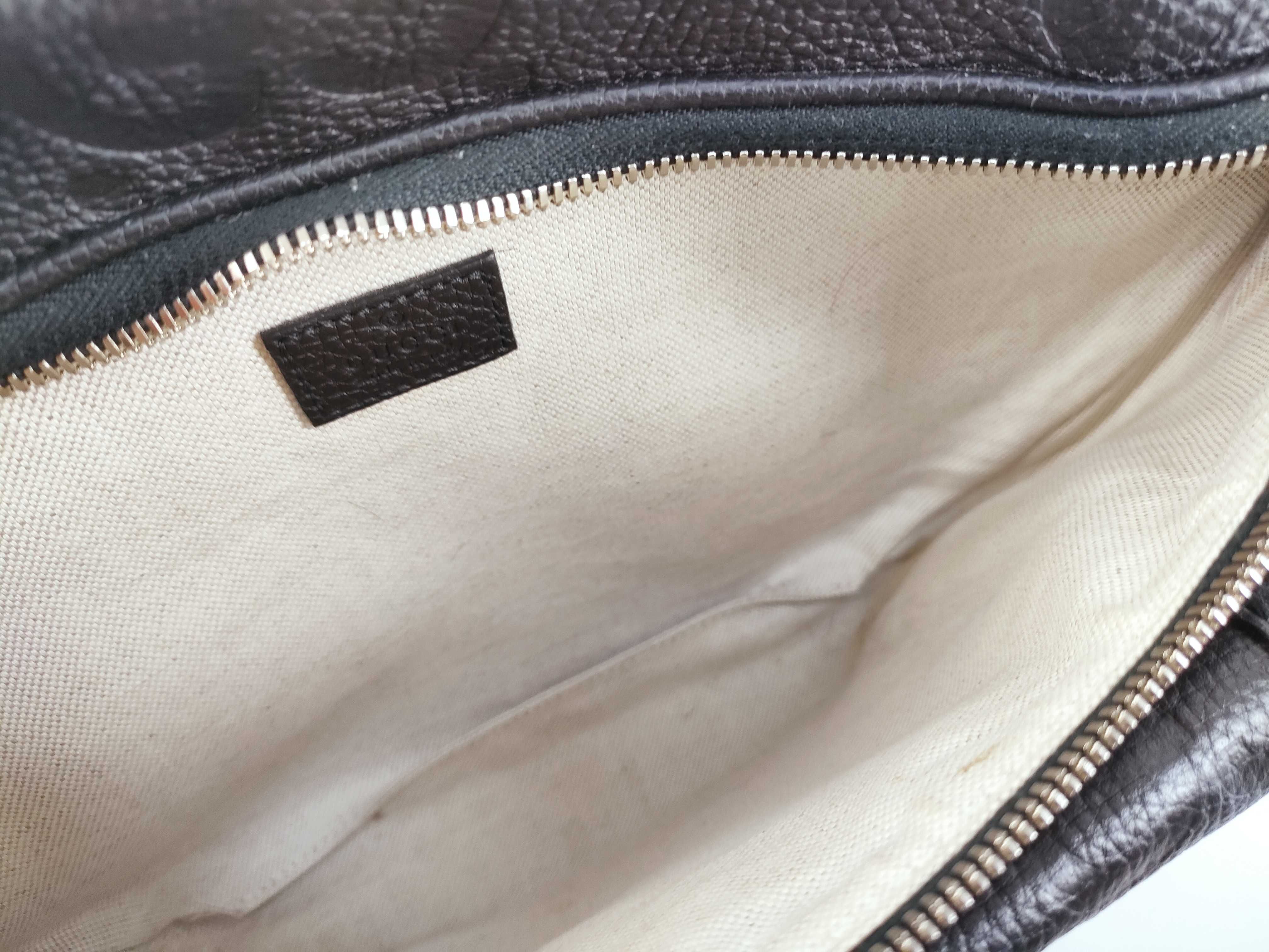 GG Jumbo GG Leather Body Bag, Black, 645093 Shoulder Bag — view 9