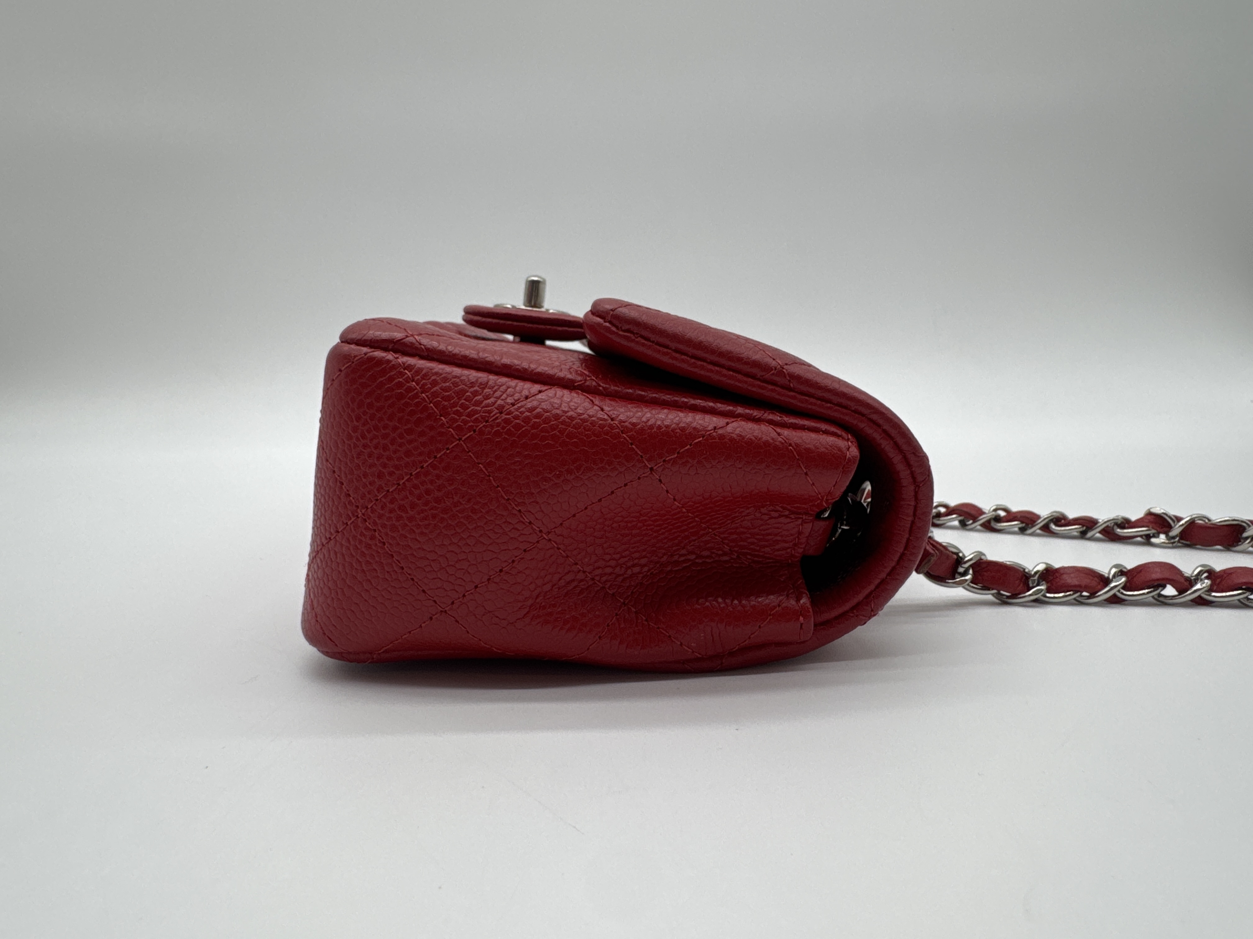 Caviar Skin Mini Matelassé Shoulder Bag — view 3