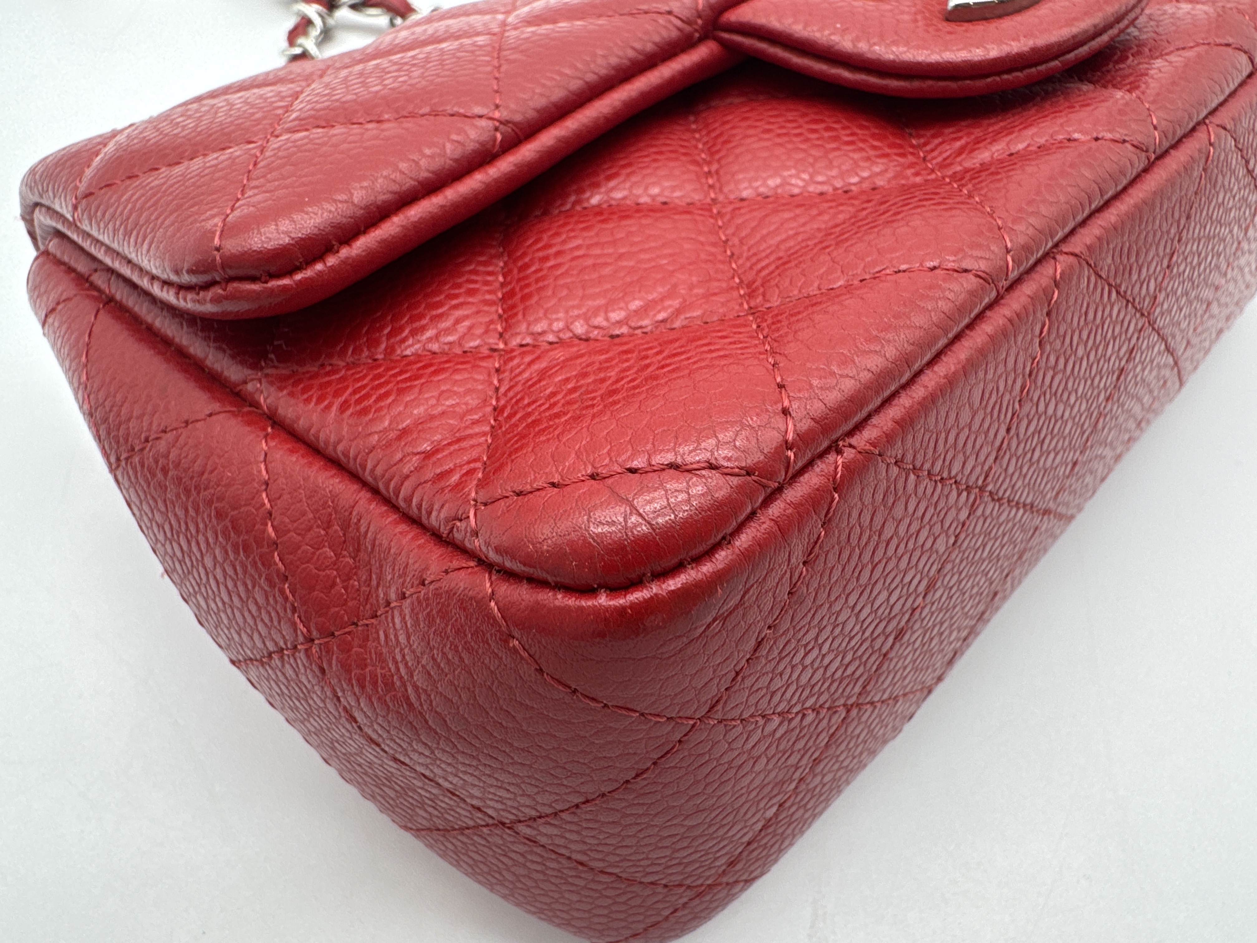 Caviar Skin Mini Matelassé Shoulder Bag — view 8